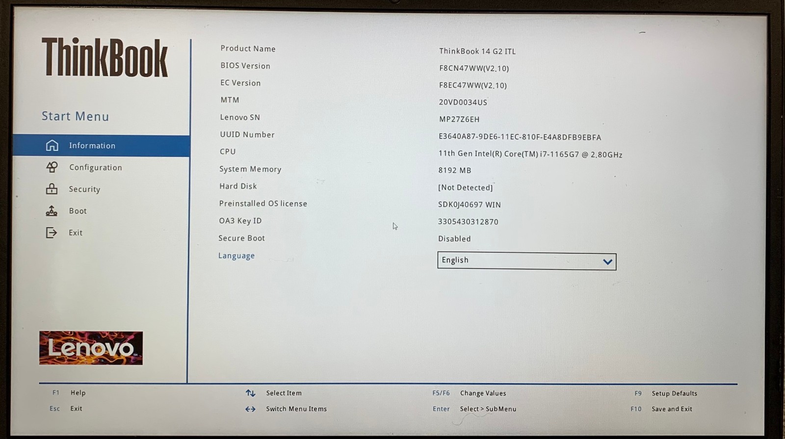 Lenovo ThinkBook 14 G2 ITL 14″ Laptop i7-1165G7 8GB, No Storage, Remote Managed