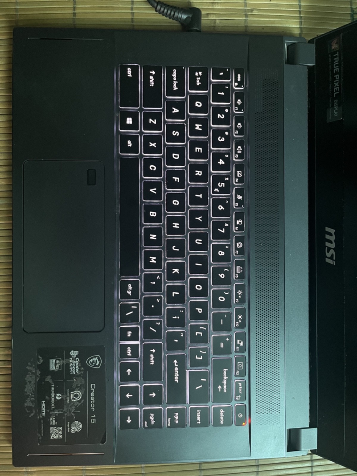 MSI Creator 15 4K Laptop– i7, 32GB, RTX 2070 Super, 1TB SSD, Excellent