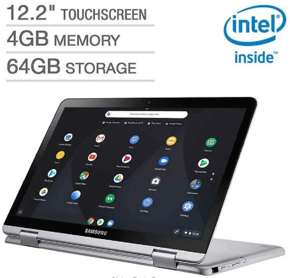 Samsung 12.2″ FHD 16:10 Touch 2-in-1 Chromebook Plus V2 (4G, 64G) XE520QAB-K04US
