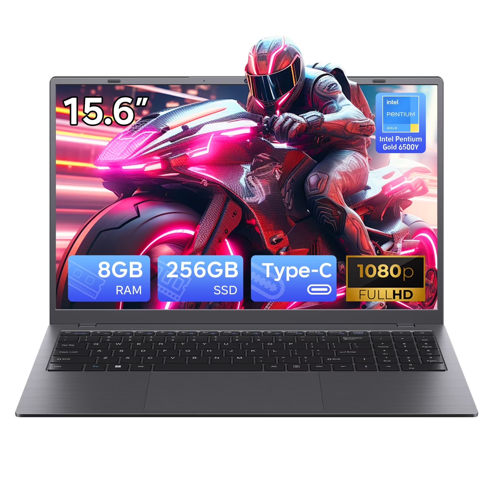 15.6 Inch Windows 11 Laptops New Intel 6500Y 8GB RAM 256GB ROM, FHD Display Type