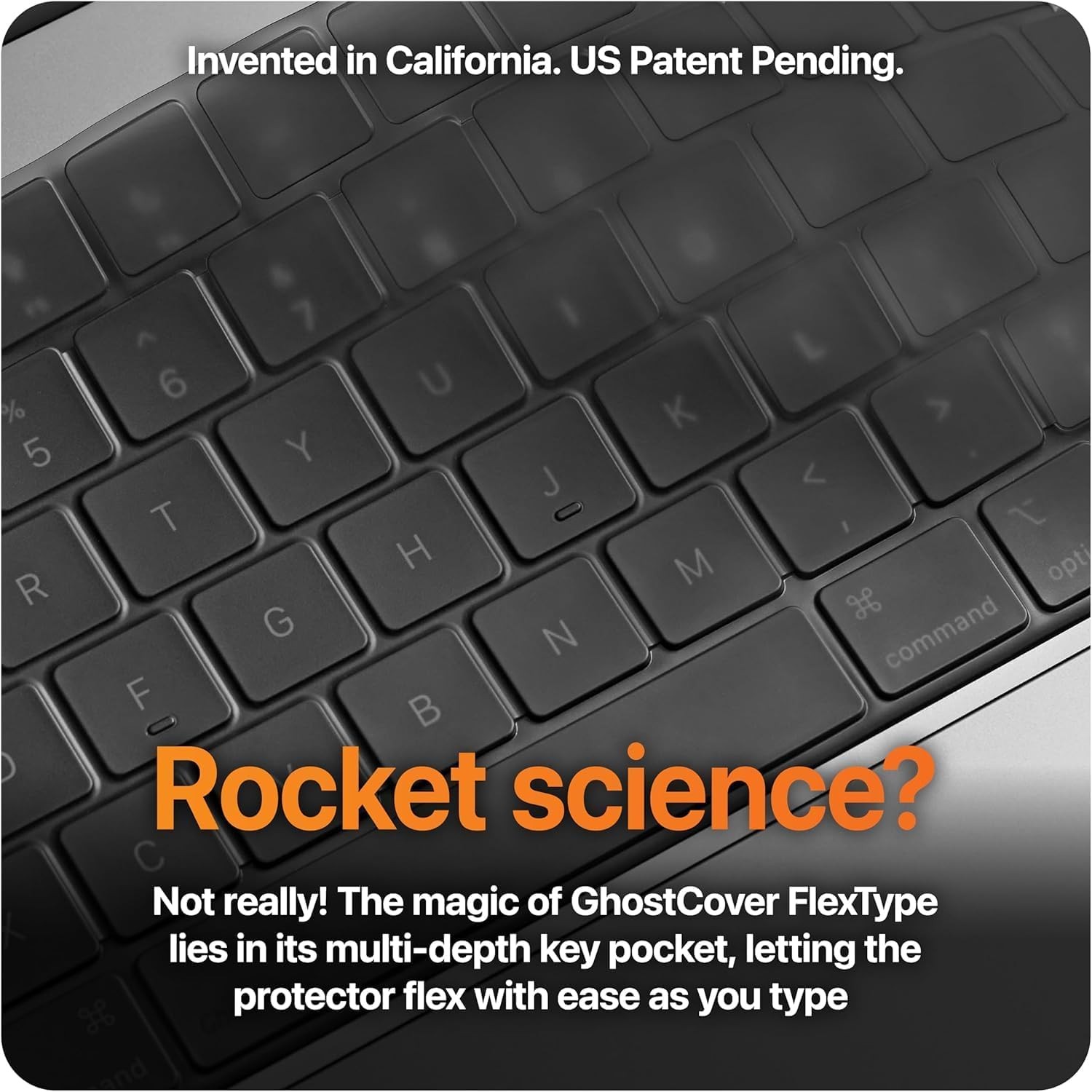 GhostCover FlexType Premium Keyboard Protector for 2021-2026 MacBook Pro 14/16