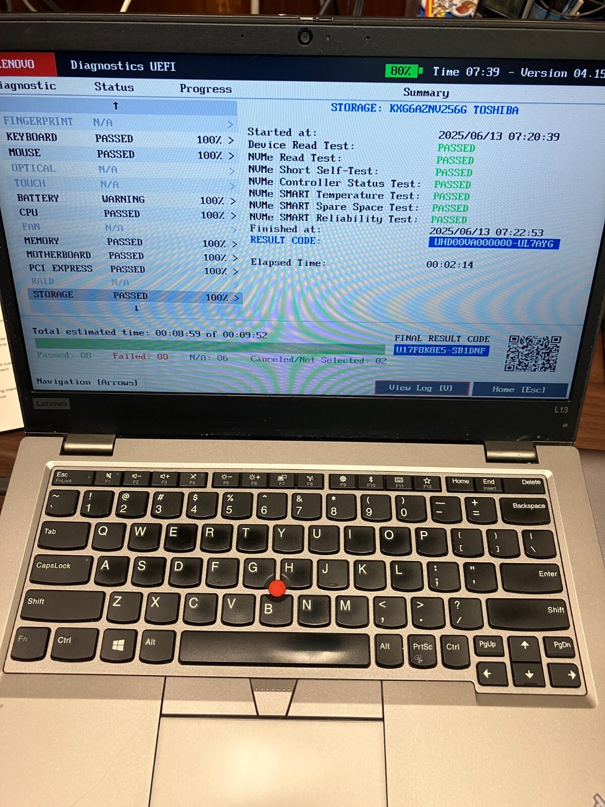 Lenovo Thinkpad L13 i5-10310U 16GB 128GB Windows 11 13″ Laptop 20R3-0039US