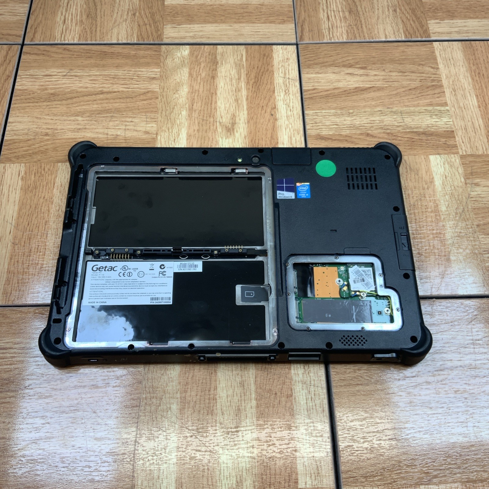 *FOR PARTS* Getac F110 Rugged Tablet — Core i5 No battery/SSD/RAM – BIOS LOCKED