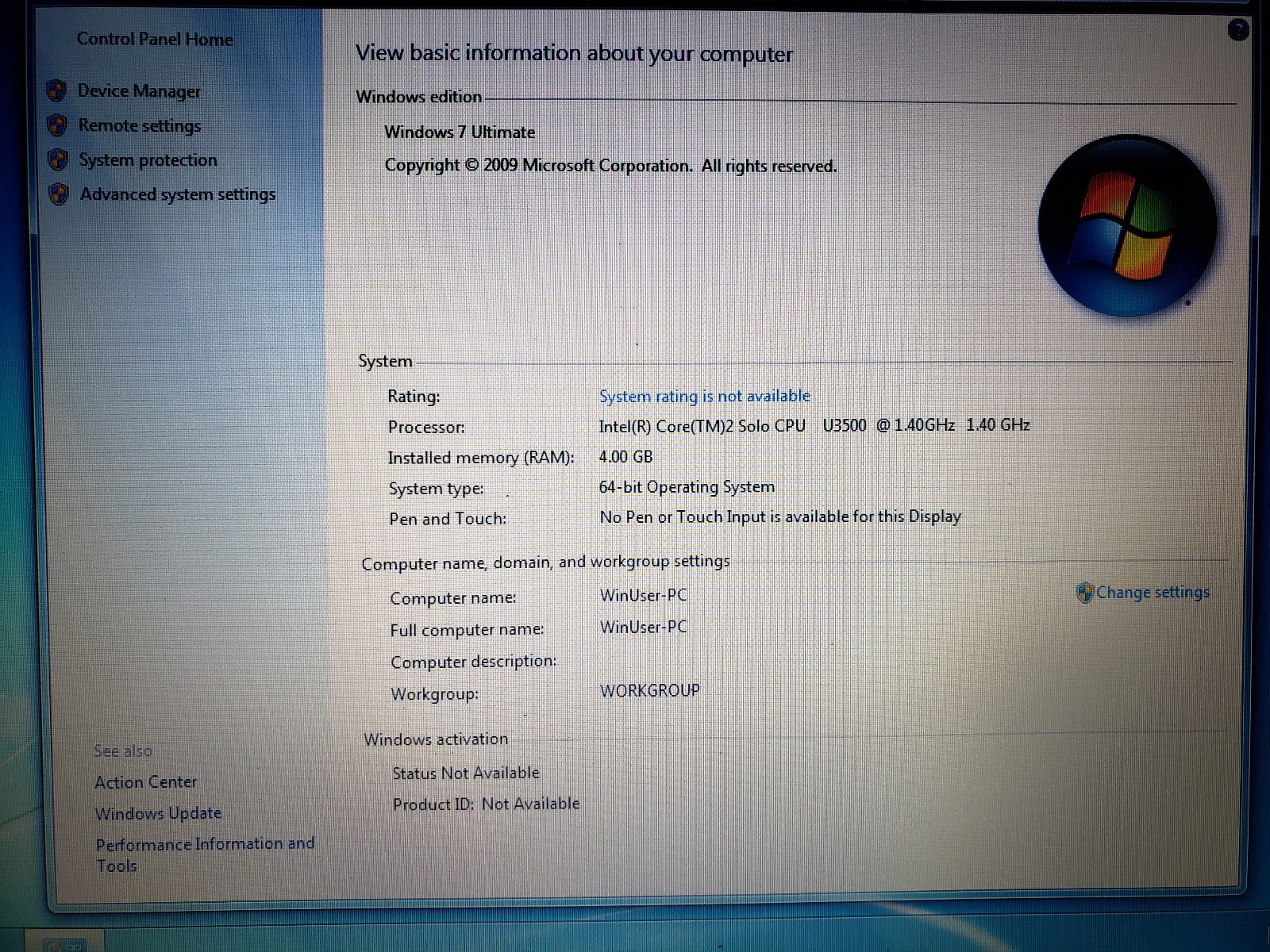Acer Aspire 4810T-8480 14″ – Intel Core 2 U3500 @ 1.40GHz – TESTED – WORKING