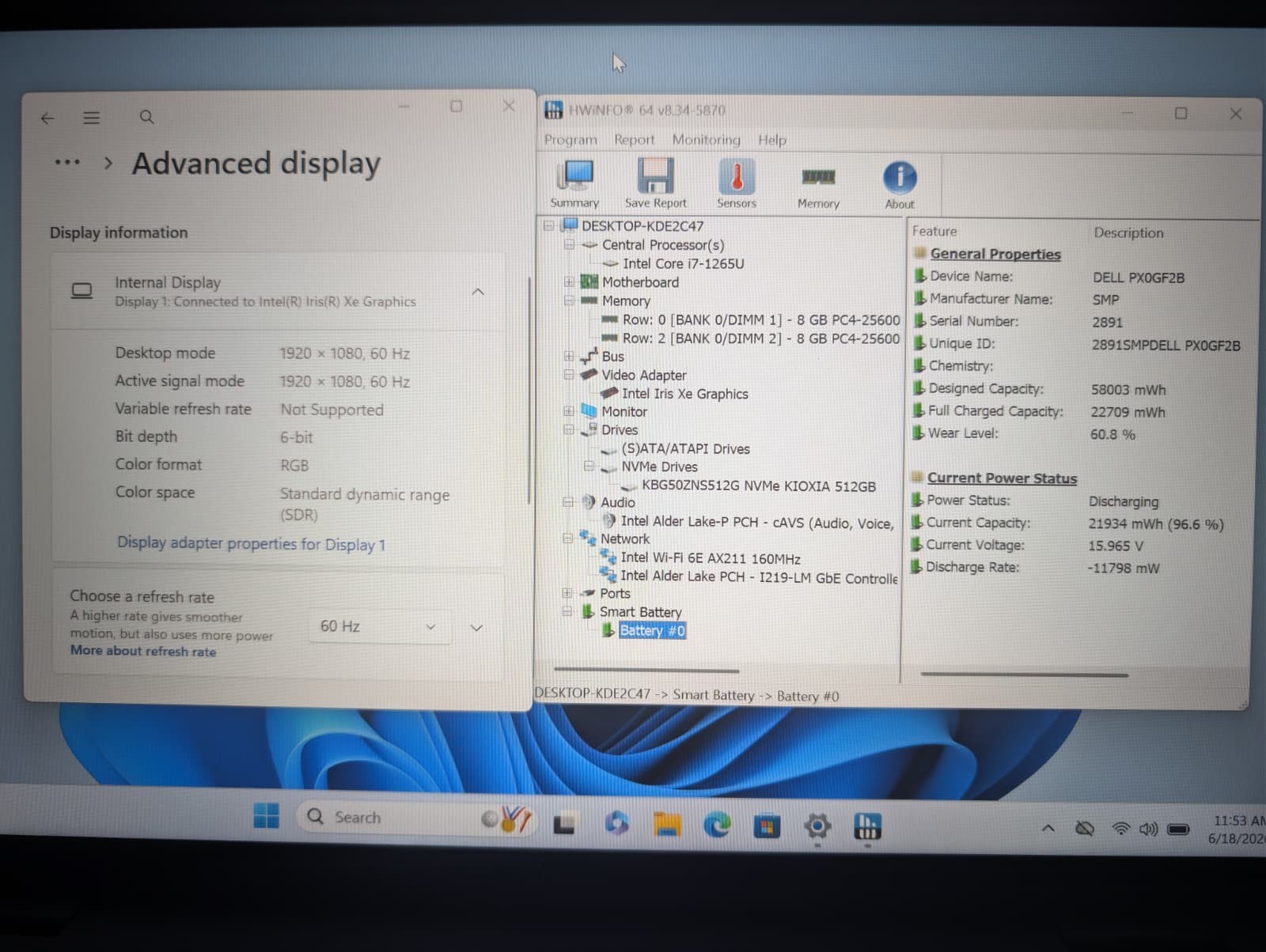 15″ Dell Latitude 5530 | i7 12th 16GB RAM 512GB SSD | FHD Backlit FPS Win 11 Pro