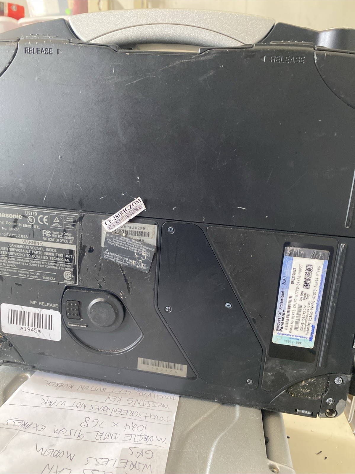 Panasonic CF-28 P3 800MHz 256GB 40GB serial parallel XPP Passed Diagnostics TS