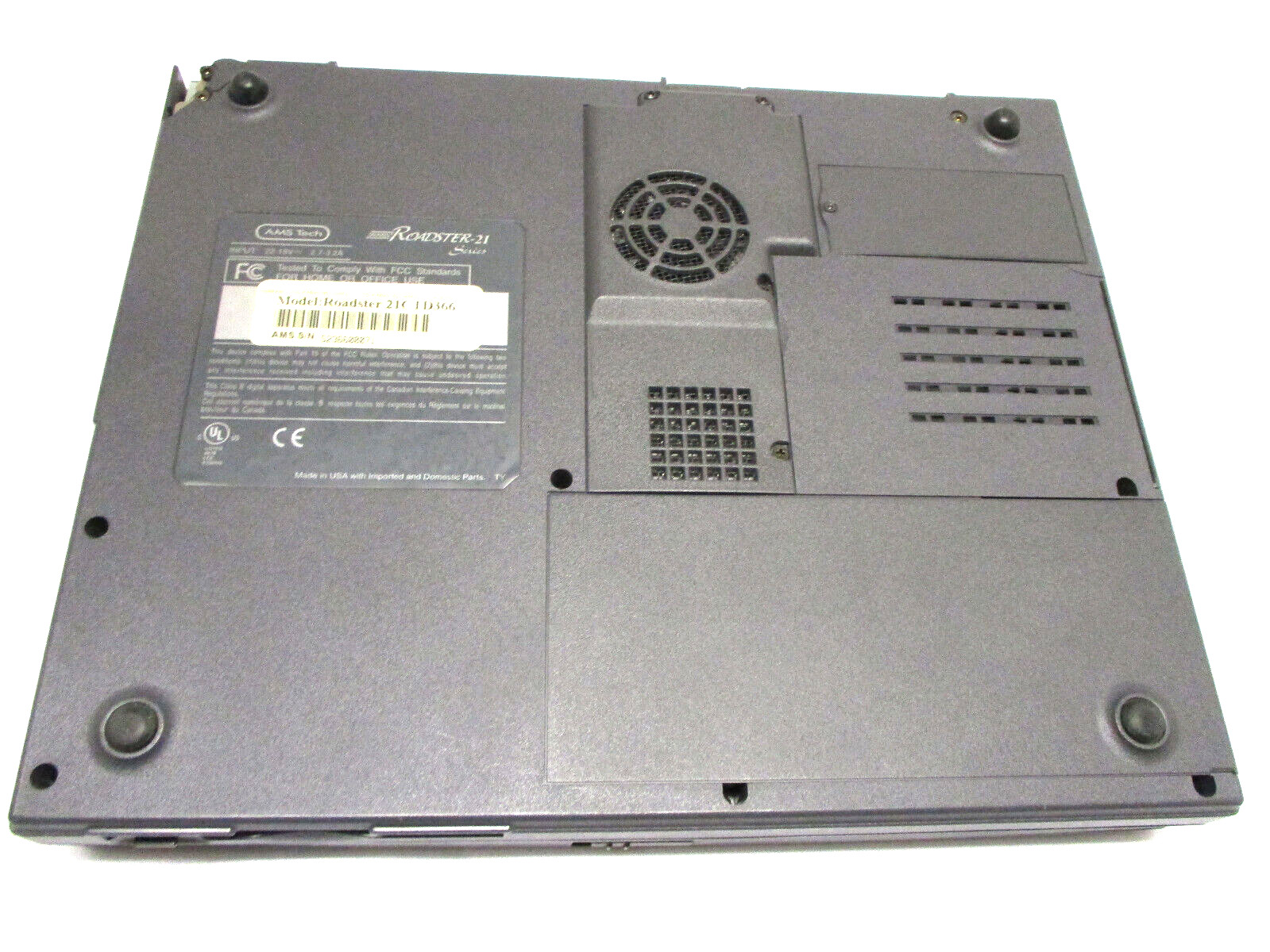 Vintage Ams Tech Roadster 21 Laptop Notebook Floppy Computer