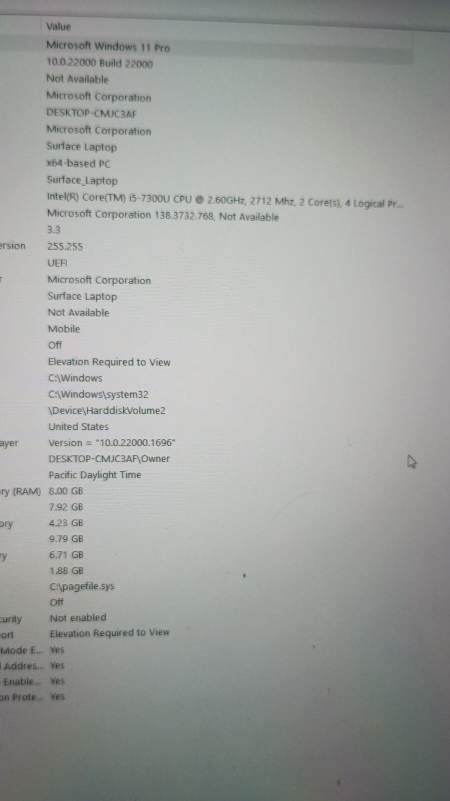 Surface Laptop (4048) w/charger.i5-7300U.8GB.13.5″2k Touch.256GB M.2.W11Pro