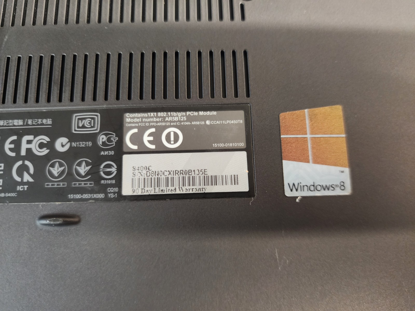 asus s400ca i3-3217u@1.80ghz 4gb Ram 500gb Hdd 24gb Ssd Touchscreen Win10 READ!