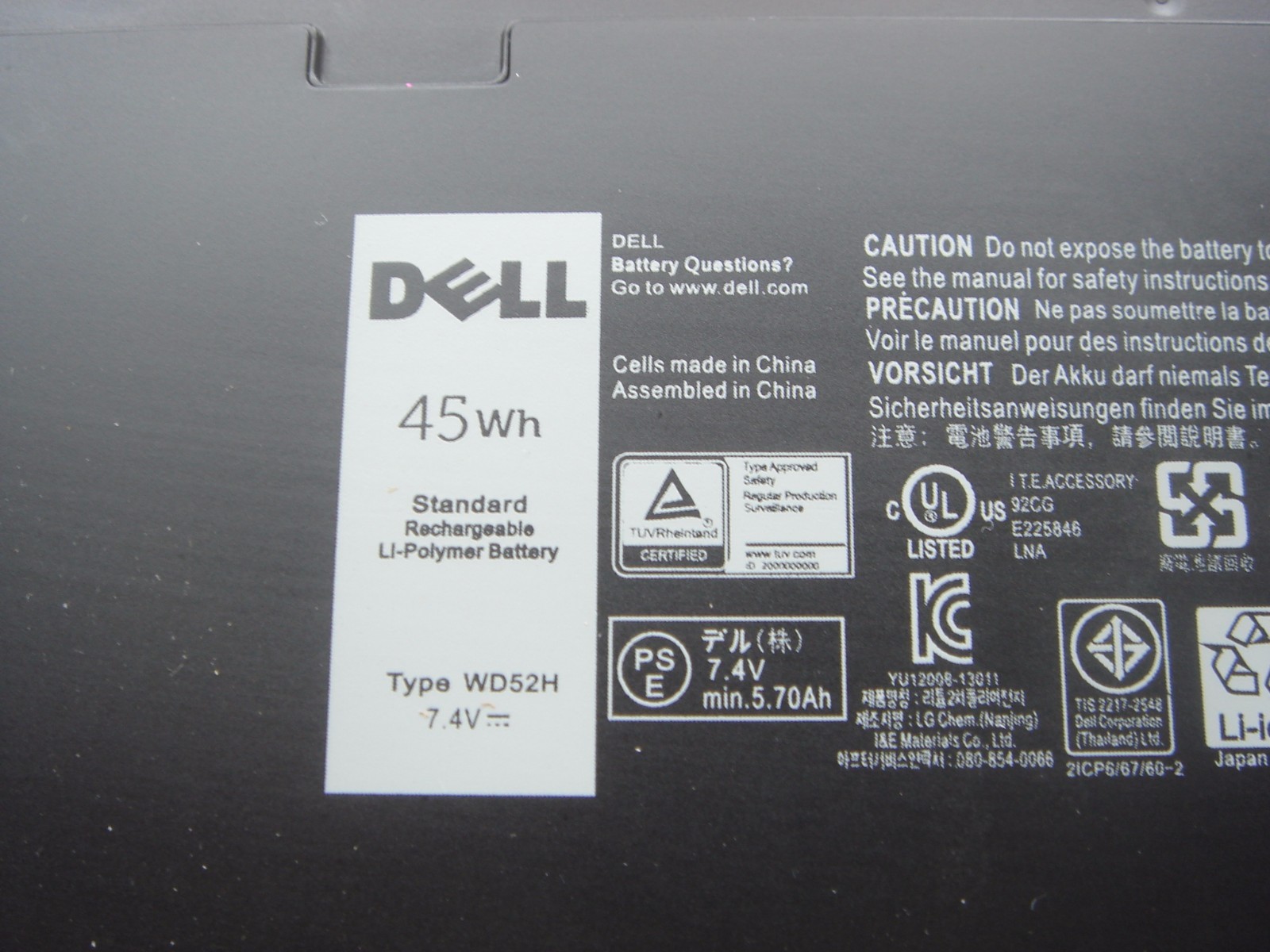 Original Battery Dell Latitude 7240 WD52H 0KWFFN FW2NM HJ8KP J31N7 JMWGJ