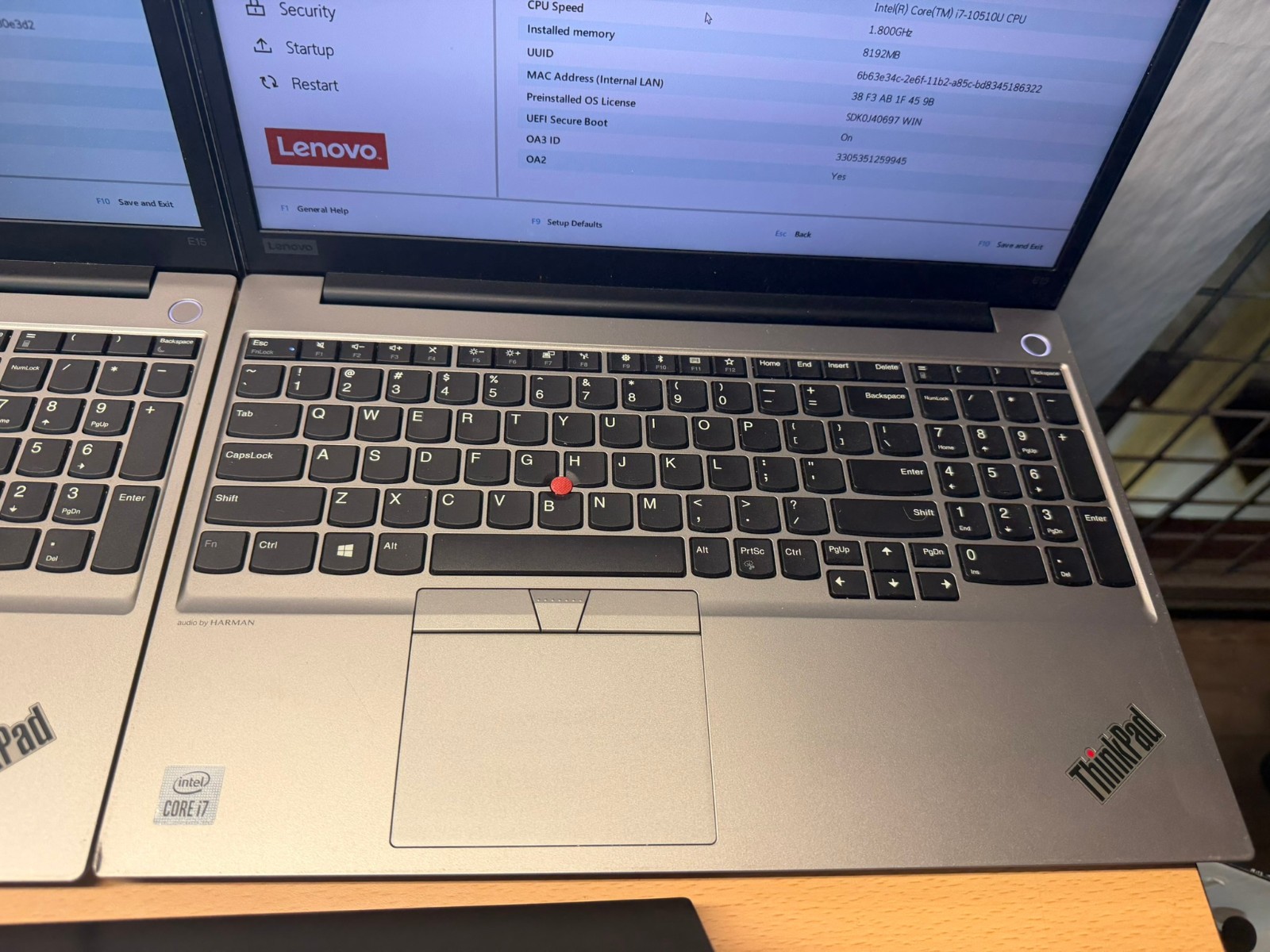 Lot (3) Lenovo ThinkPad E15 Gen1 8GB RAM NO SSD NO OS Boot to BIOS Please READ