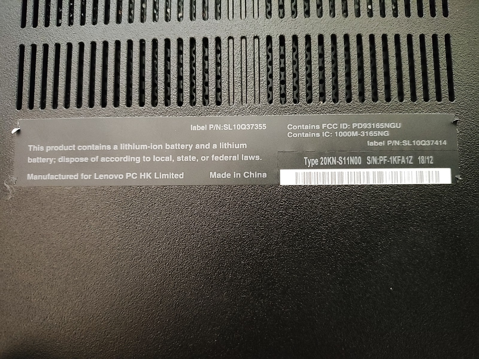 Lenovo ThinkPad E480 w/ 16GB RAM 256GB SSD No charger (used USB-C)