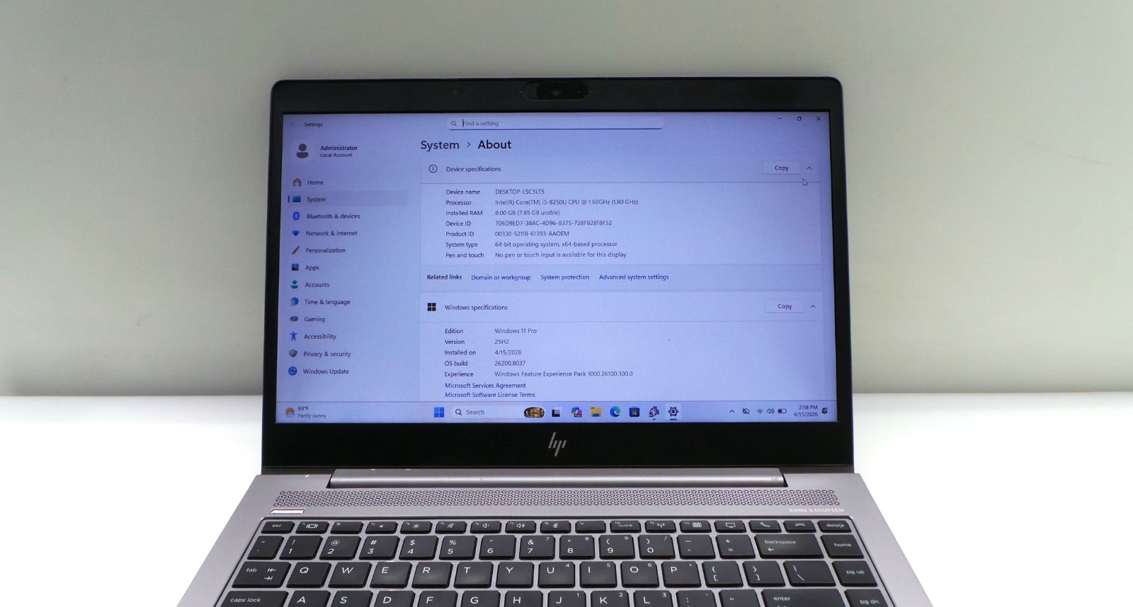 HP ZBook 14u G5 | 14″ | i5-8265U 1.60GHz | 8GB RAM 256GB NVMe | WIN 11 PRO