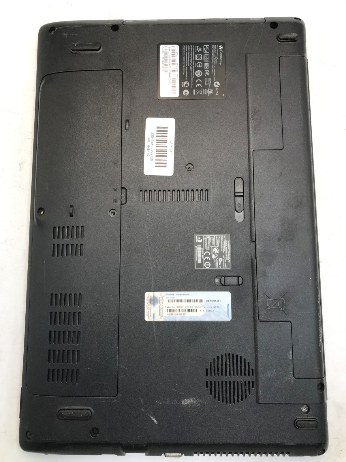 Gateway NV PSWS6 AMD C-50 CPU 15″Laptop-NO POWER-MZ