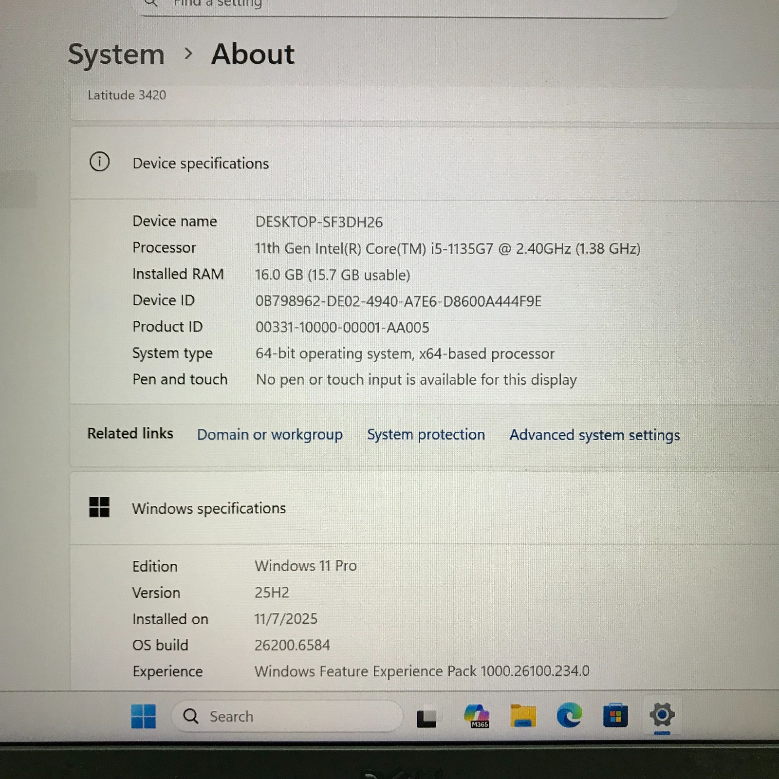 Dell Latitude 3420 14″ Laptop – i5-1135G7 16GB RAM 256GB SSD (Windows 11 Pro)