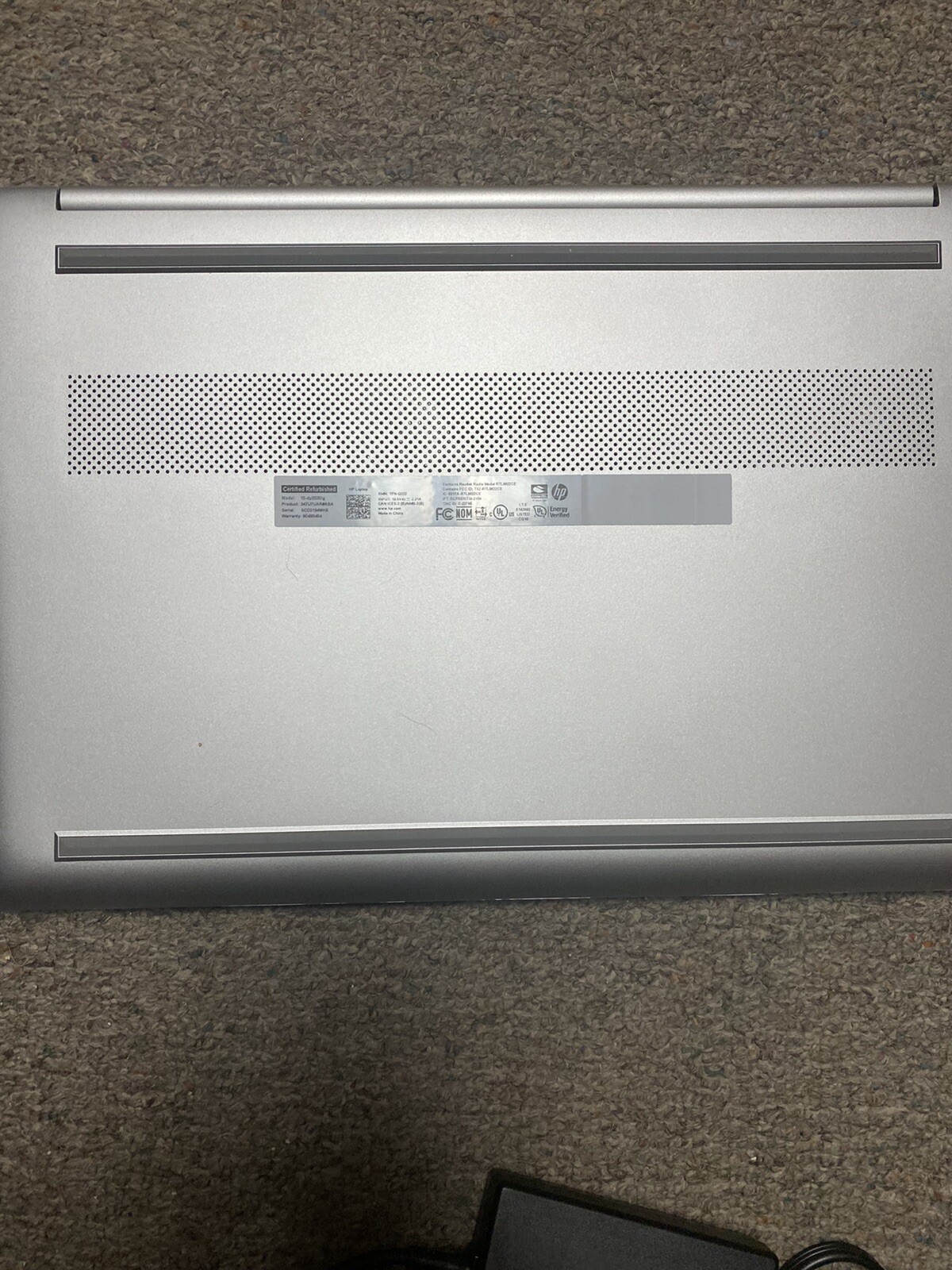 HP 15-dy2035tg Intel Core i3 11th Gen 1125G4 8GB Memory 256 GB SSD 15.6″ W11H