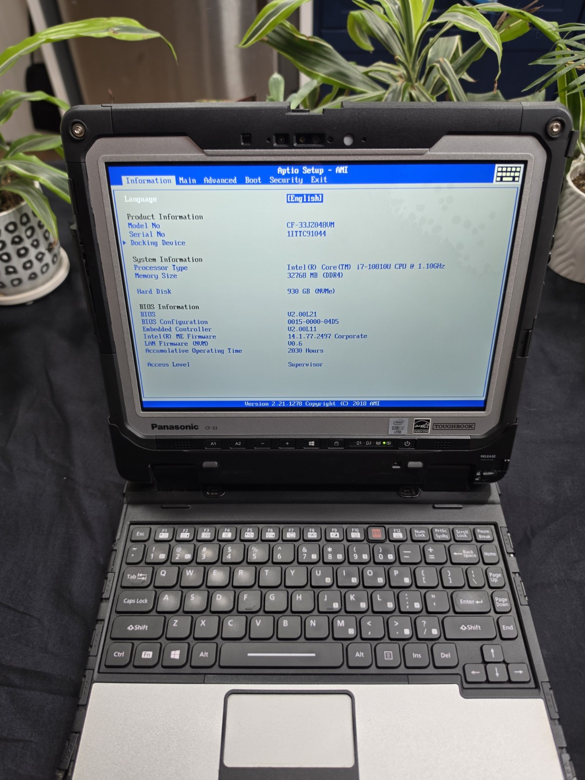 Panasonic Toughbook CF-33 Mk2 i7 32GB 1TB NVMe 4G LTE Premium Keyboard Dock