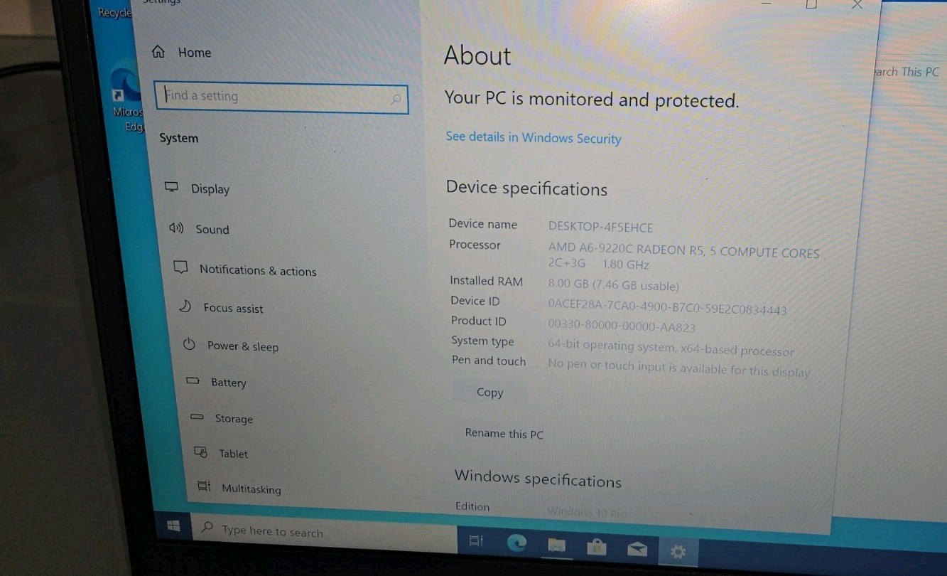 Lenovo 14W 14″ FHD AMD A6-9220C 8GB RAM 128GB SSD Win 10 READ LISTING!!