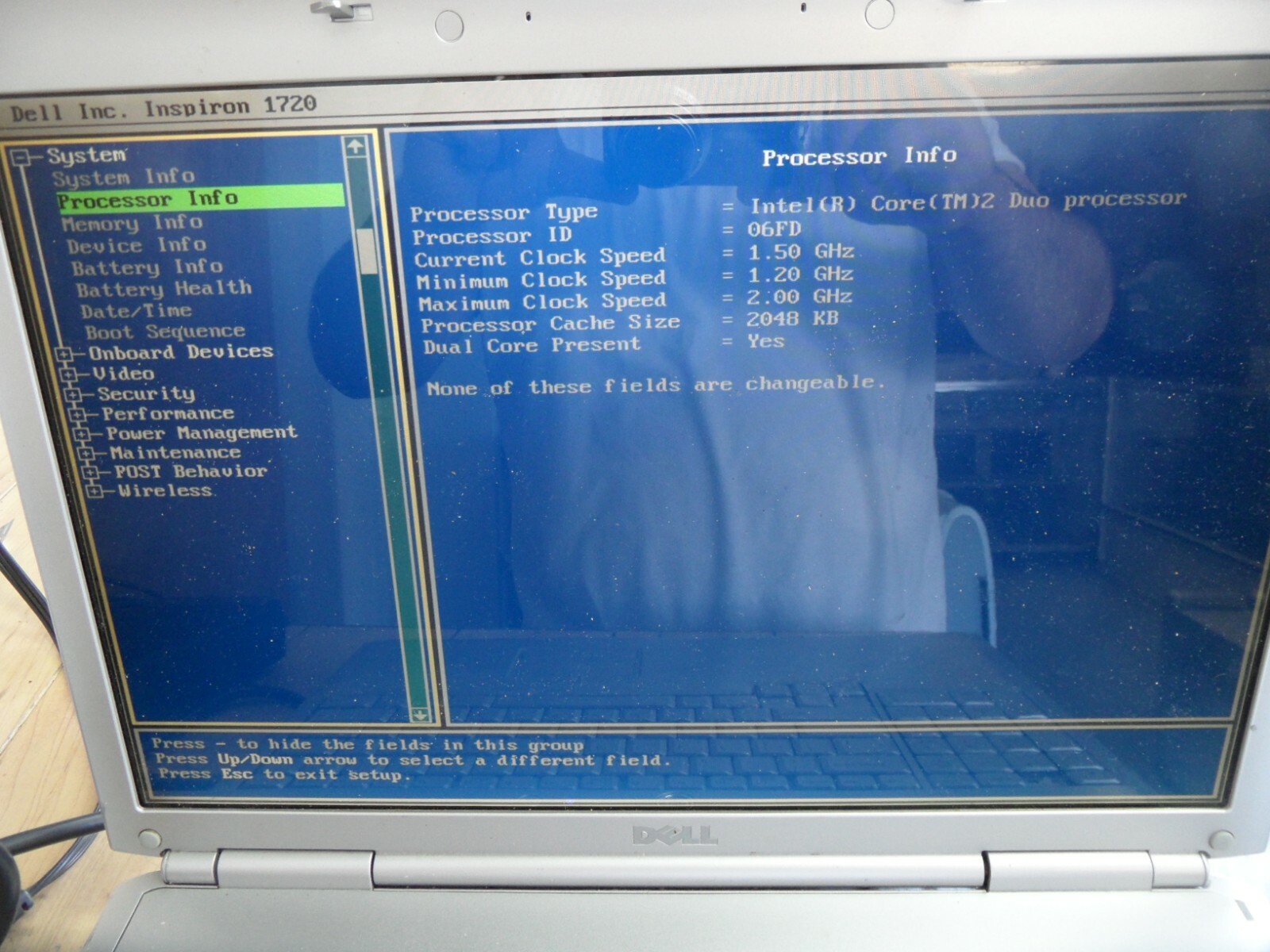 Dell Inspiron 1720 For Parts Posted Bios No Hard Drive Covers Missing *Read*