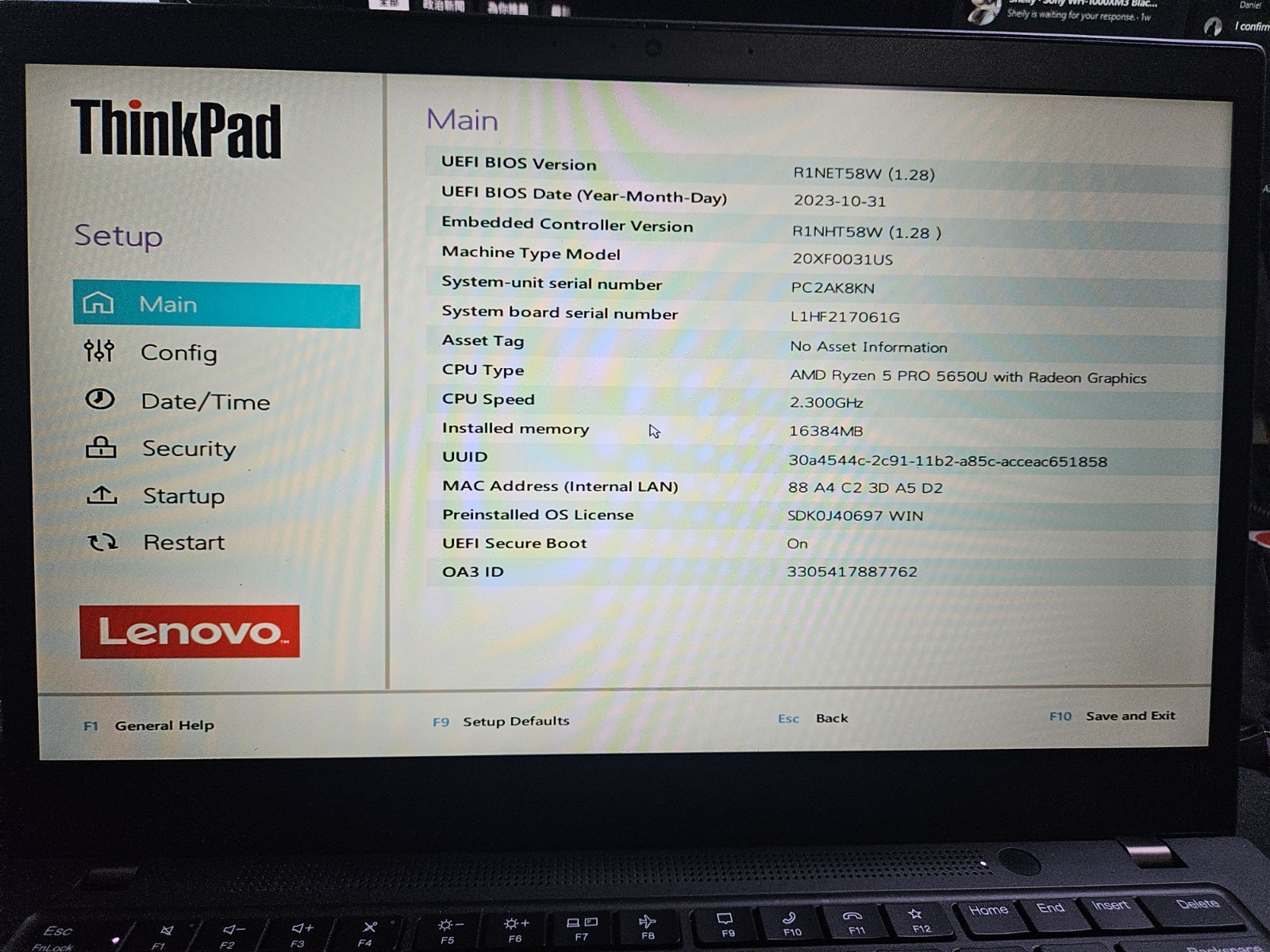 Lenovo ThinkPad T14s Gen 2 14″ Ryzen 5 Pro 5650U 16GB RAM NO SSD