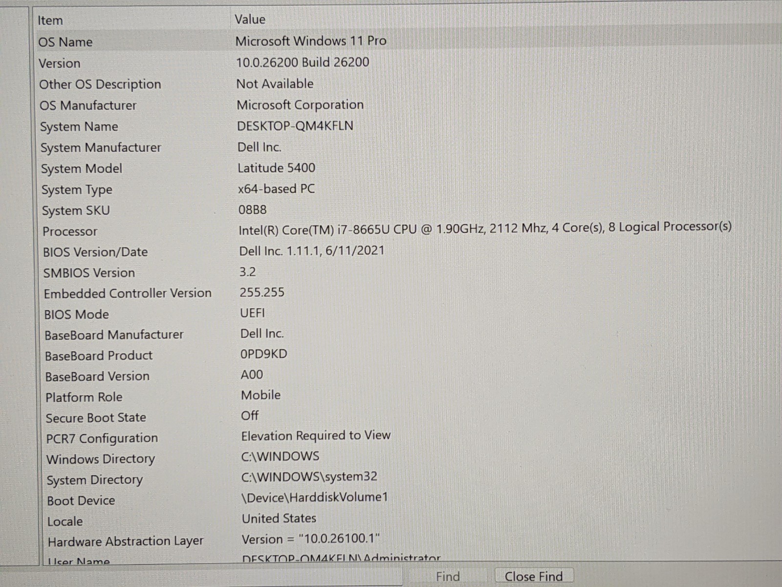 Dell Latitude 5400 14″ FHD Intel i7-8th Gen 1.9GHz 16GB 256GB SSD W11P +Charger