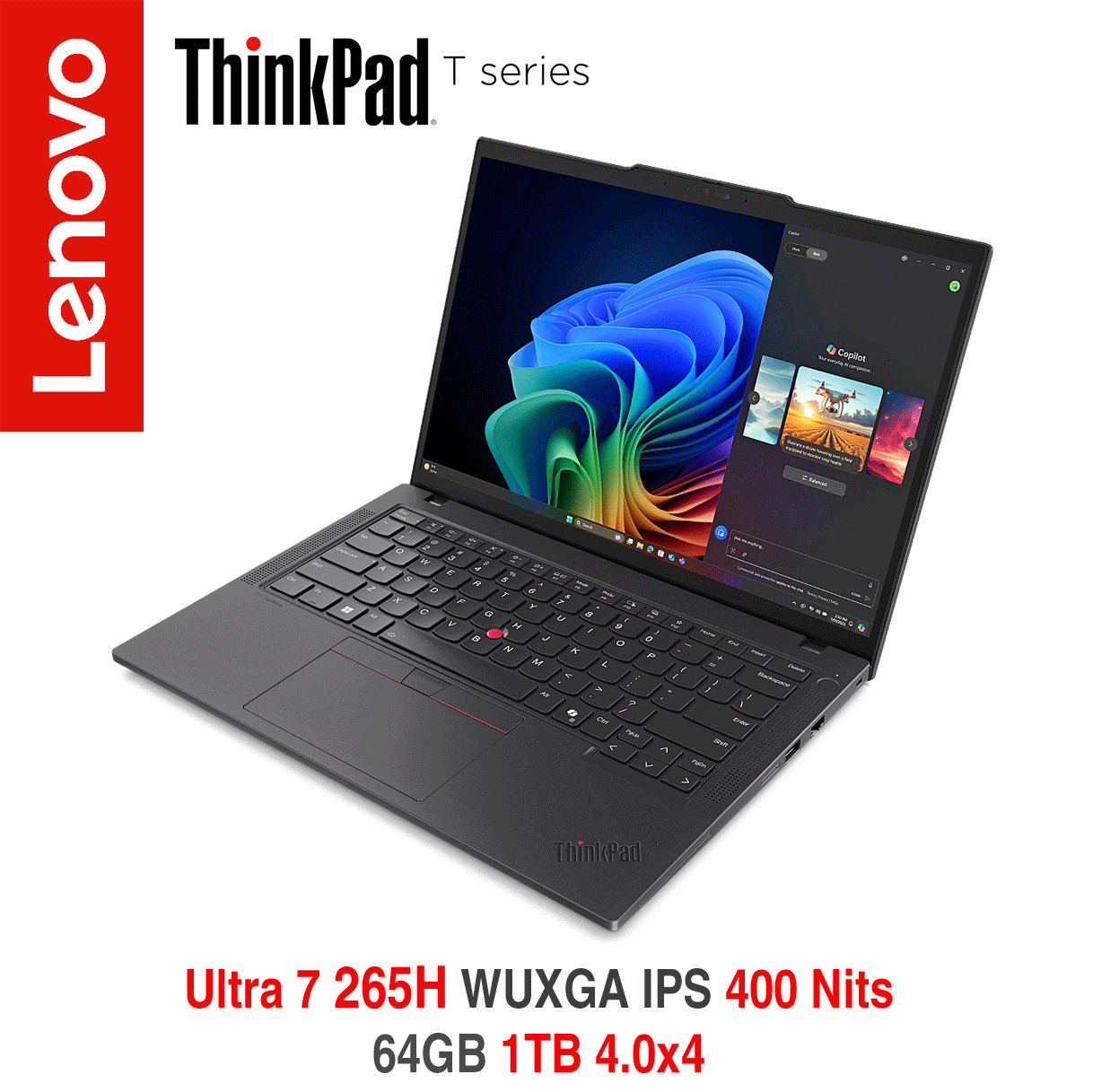 ThinkPad T14 Gen Ultra 7 265H WUXGA 64G 1T 4×4 7000MB/s FPR 2Y Premier Warranty