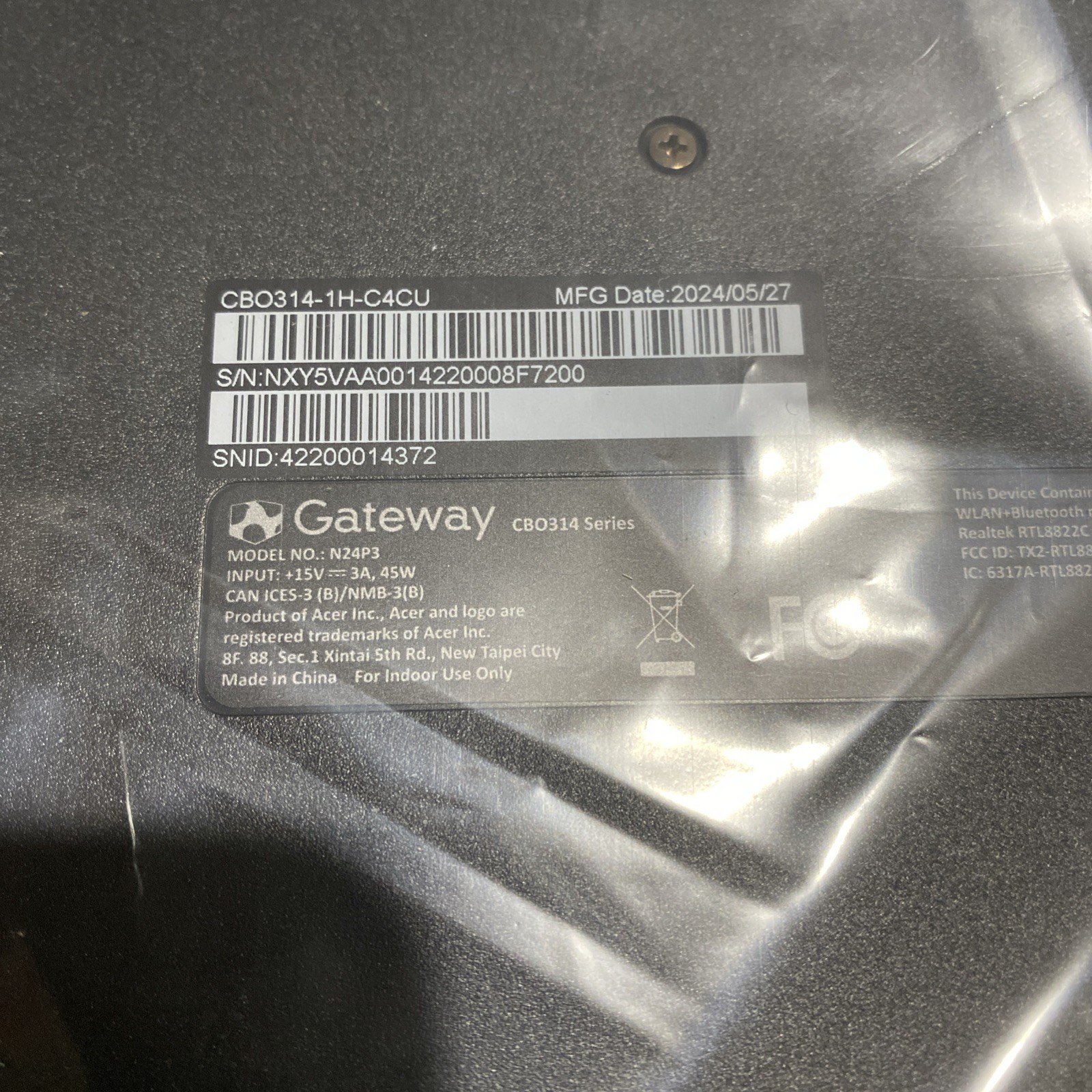 Acer Gateway Chromebook 314 CBO314-1H-C4CU 14″