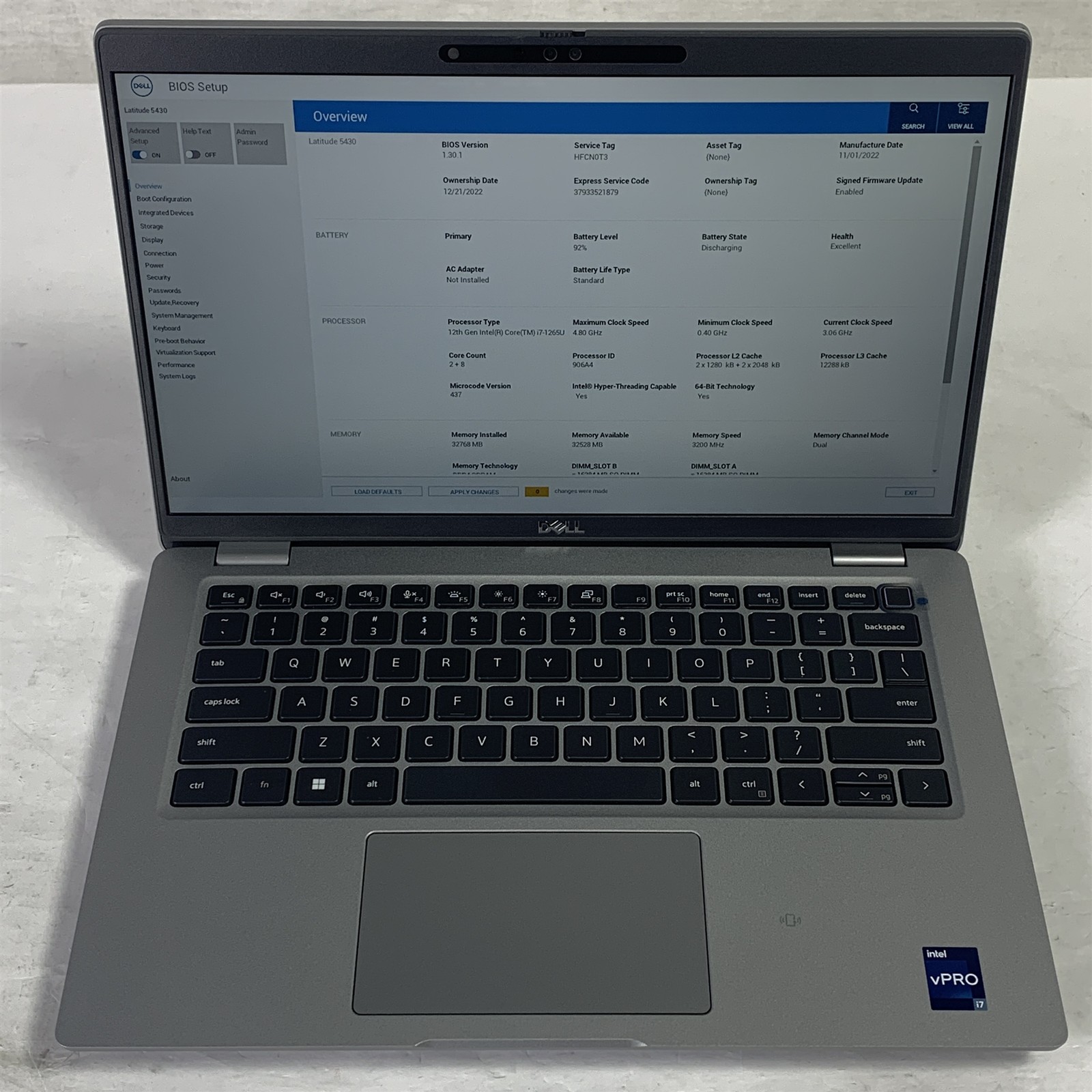 Dell Latitude 5430 14.0″ Laptop i7-1265U 3.6GHz 32GB 512GB NVMe SSD – NO OS