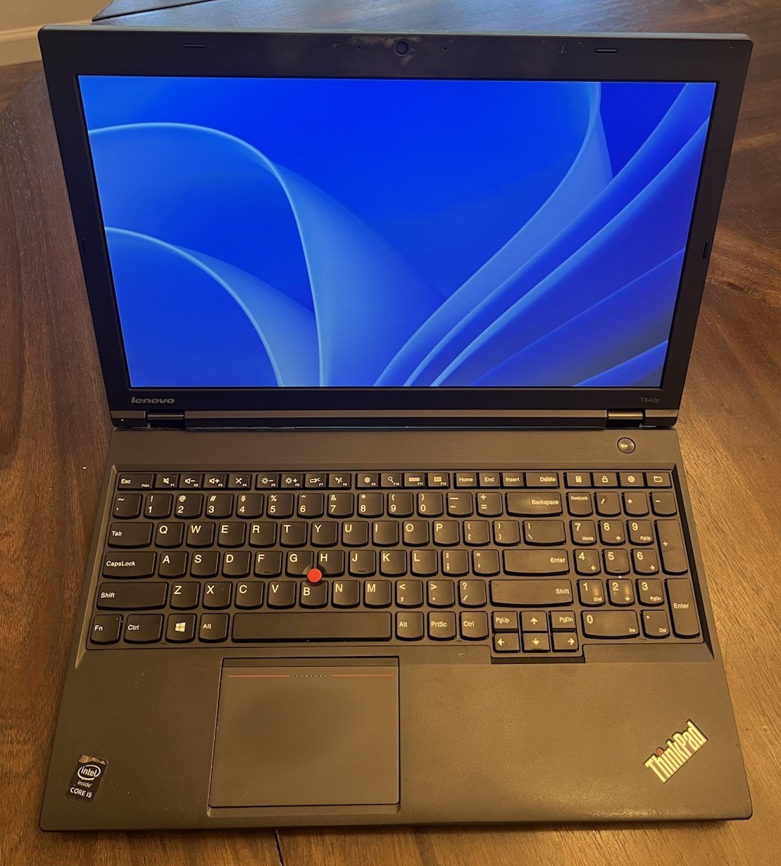 Lenovo Thinkpad T540p Laptop i5-42100. 2.6GHz 12GB 256GB SSD. Working. Win 11