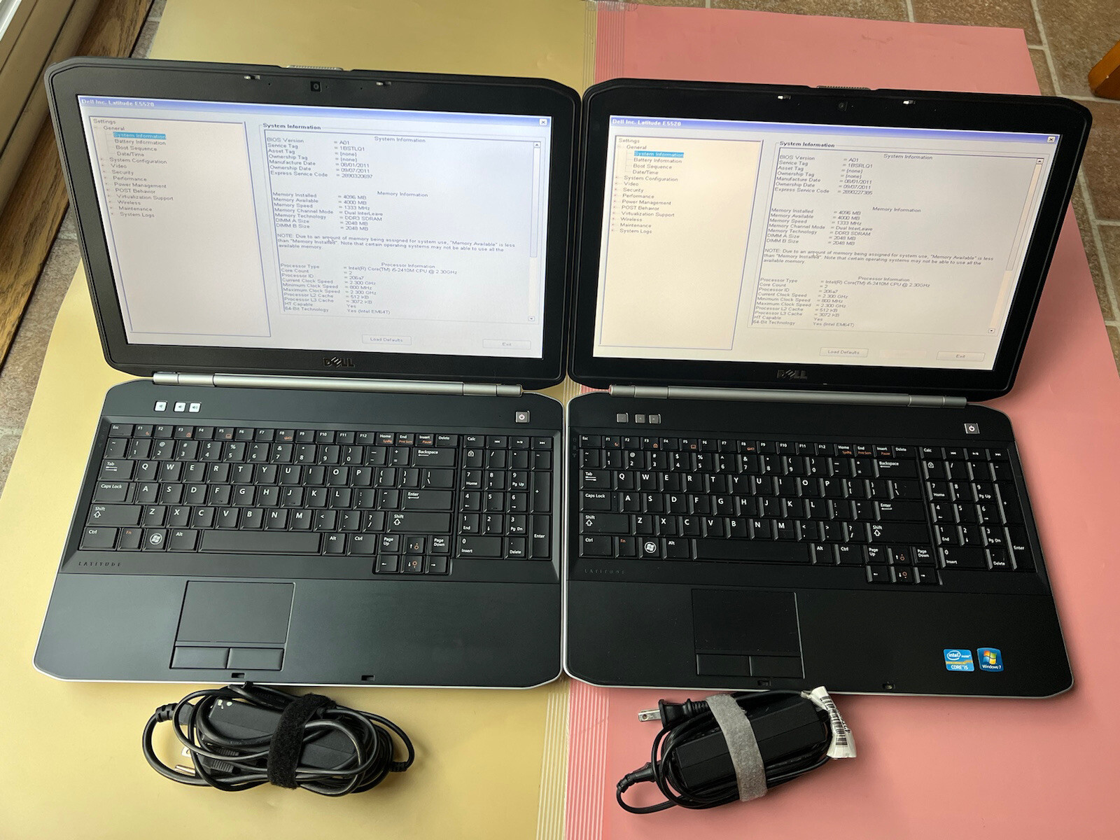Lot of 2 Dell Latitude E5520 15.6″ Core i5-2410M 4GB RAM 500GB HDD WEBCAM HDMI