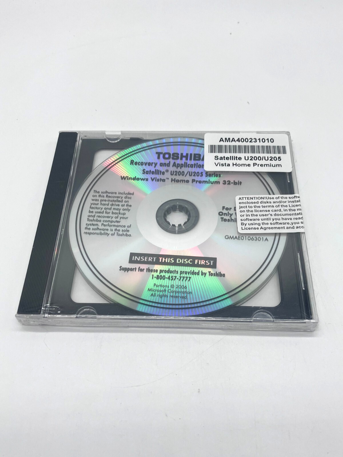 Toshiba Original Disks Satellite Laptop A-15 A-10 U200/U205 M30X M35x A45