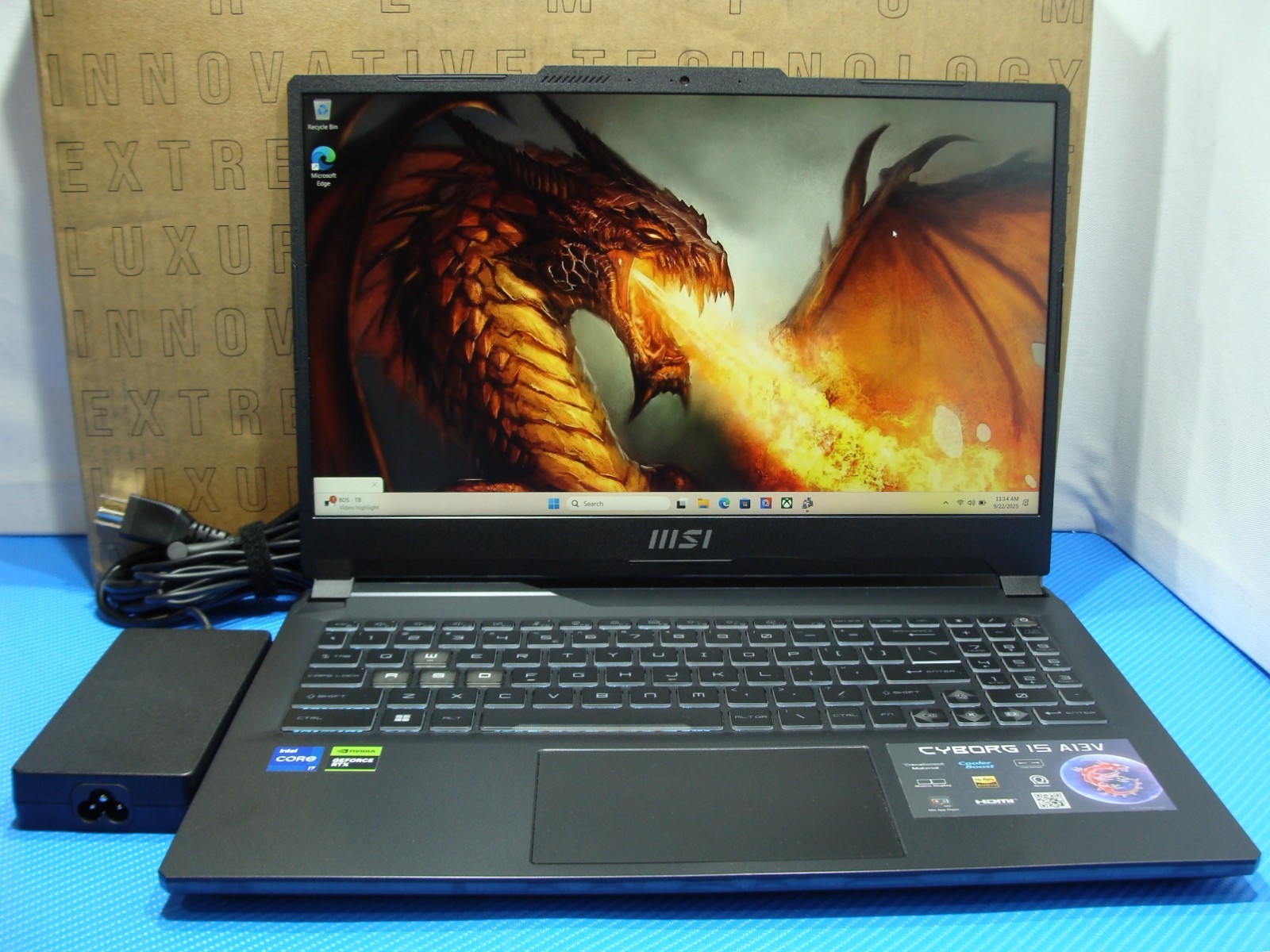 MSI Cyborg 15 A13 15.6” FHD 144hz i7-13620H 2.4GHz 16GB 512GB RTX4050 Batt 81%