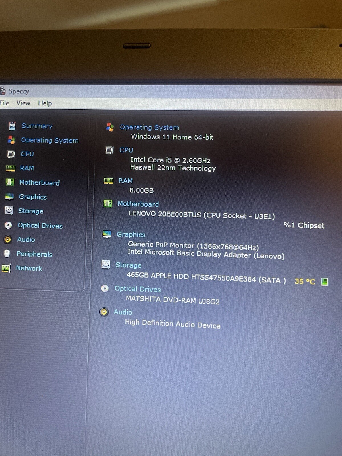 Thinkpad t540P 15.6” core i5-4200m 8GB ram/ 500GB HDD