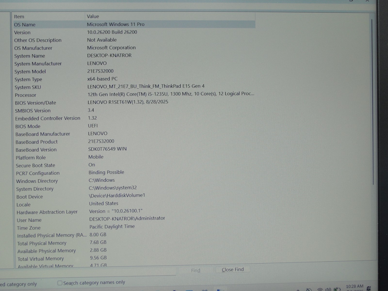 Lenovo ThinkPad E15 Gen 4 15.6″ FHD Intel i5-1235U 1.3GHz 8GB 512GB SSD W11P+PA