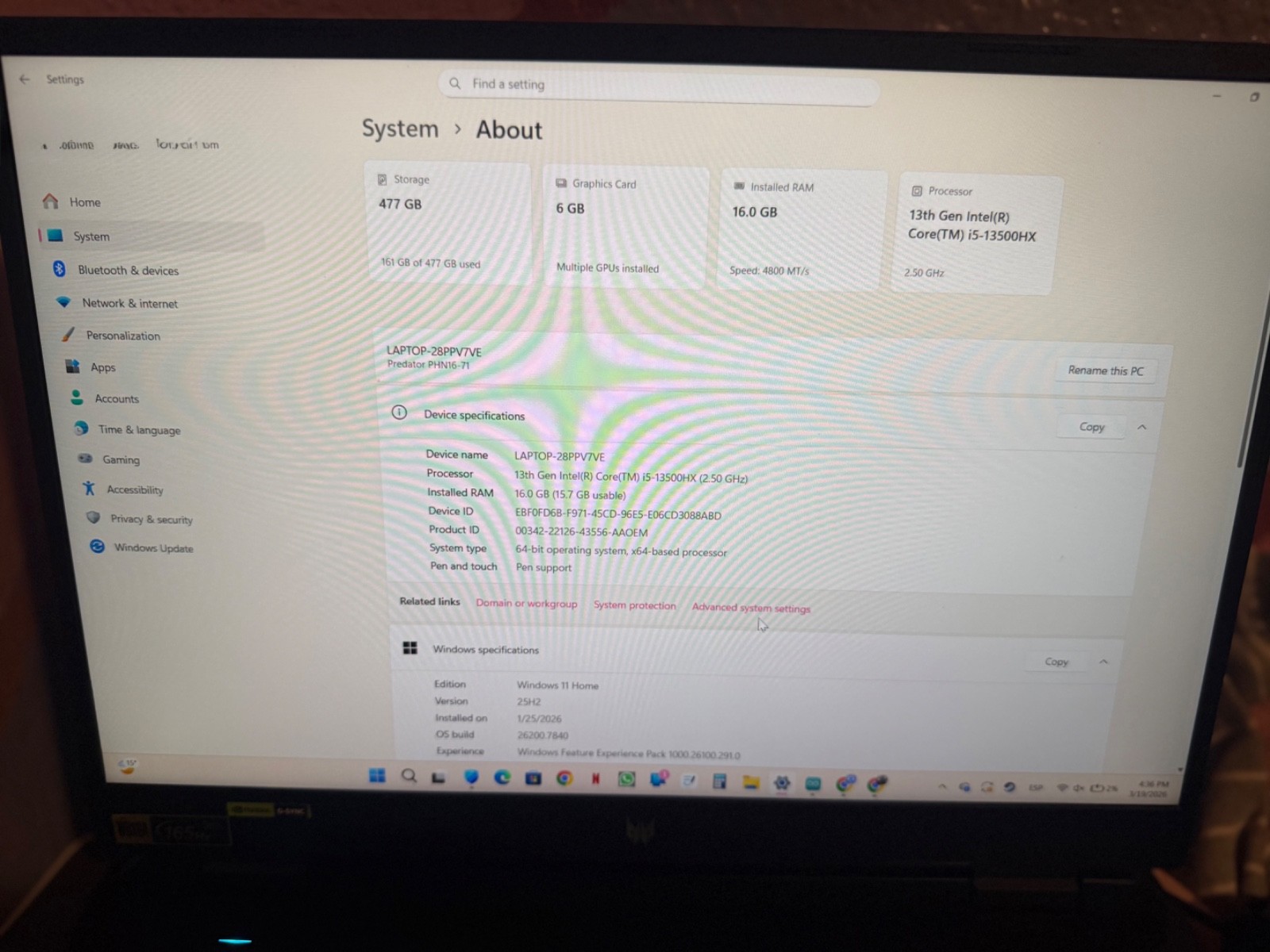 Acer Predator Helios Neo 16 PHN16-71 16″ (512GB SSD, Intel Core i5 13th Gen.,…