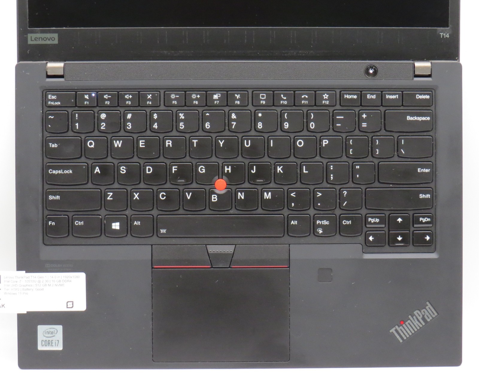 Lenovo ThinkPad T14 G1 i7-10510U 16GB DDR4 512GB m2 14″ Touch Win11 Pro