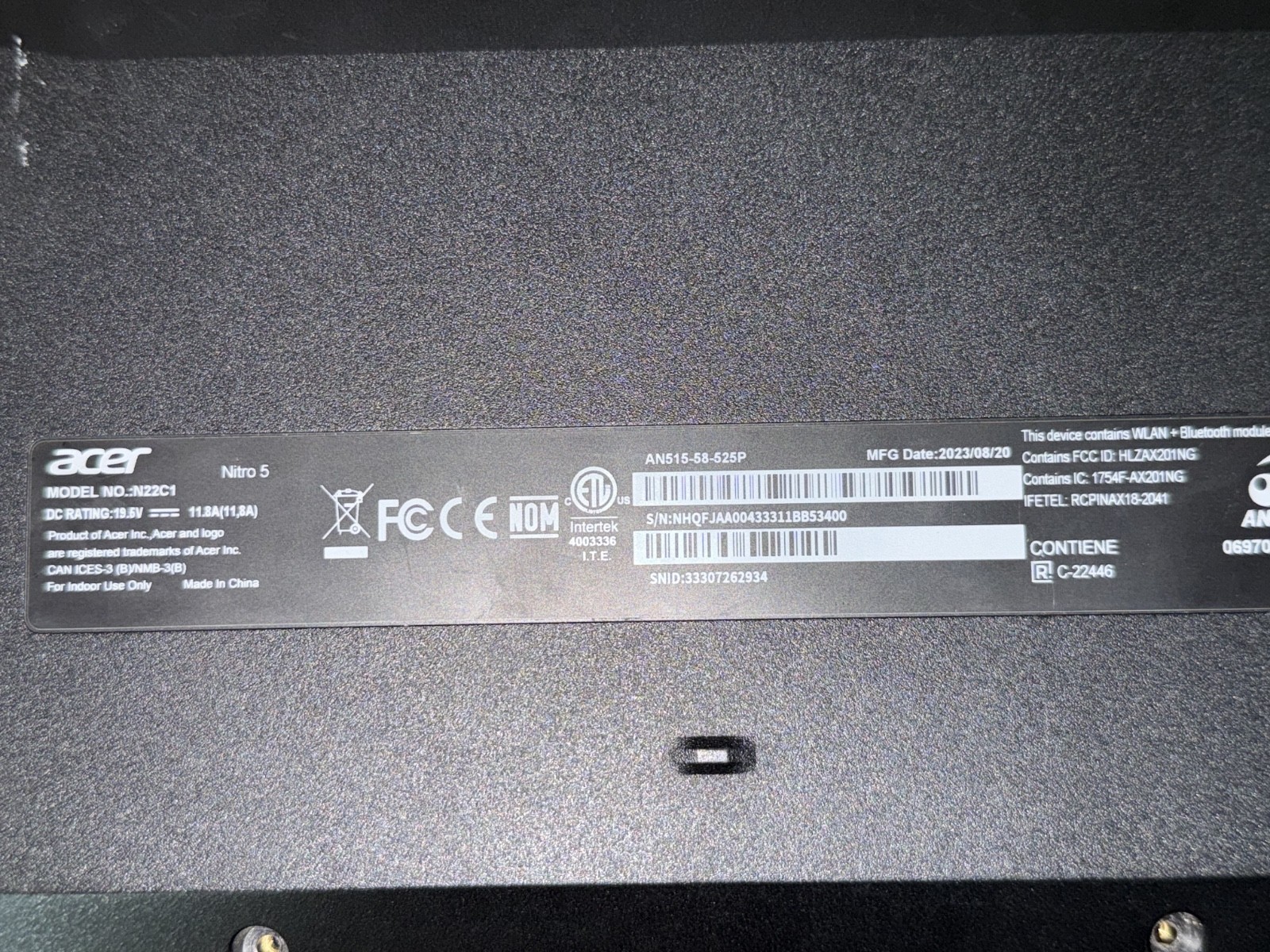 Acer Nitro 5 AN515-58 15.6 in AS-IS/FOR PARTS **See description**.