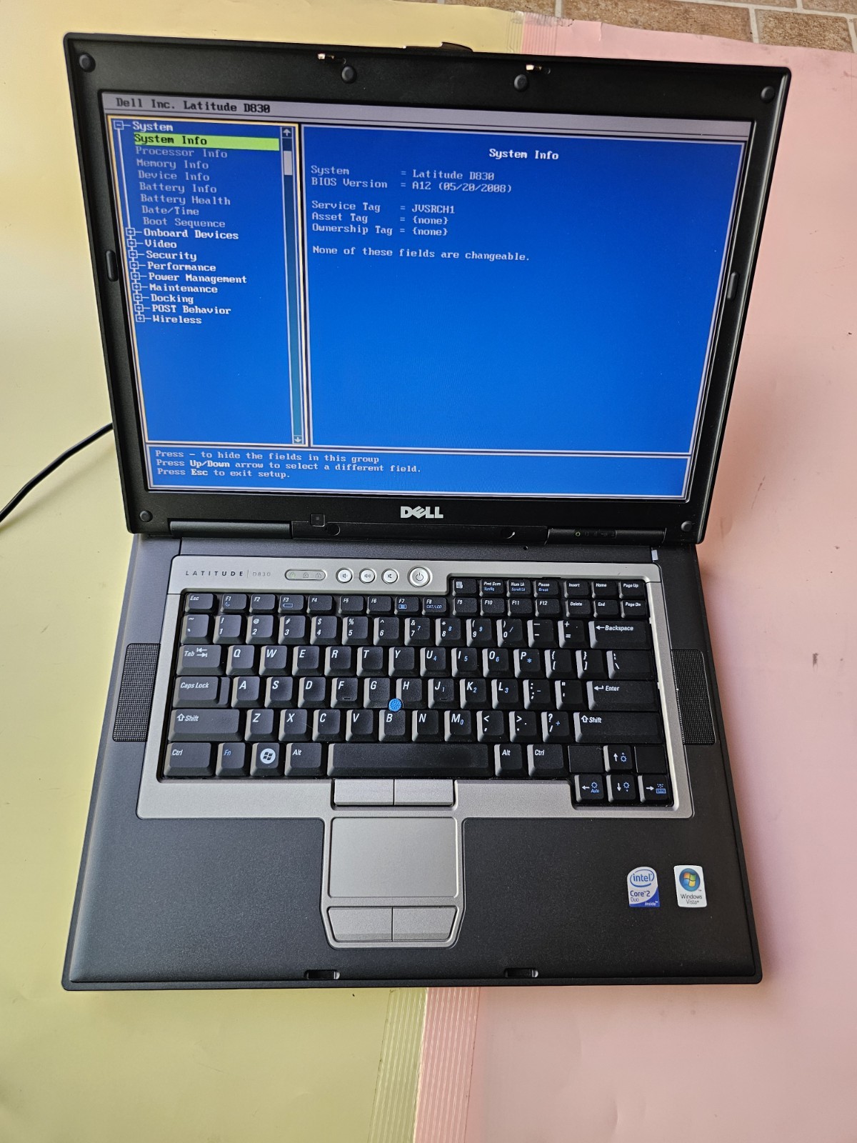 Dell Latitude D830 Core 2 DUO 3GB RAM 0GB SSD SERIAL COM PORT, PHONE PORT