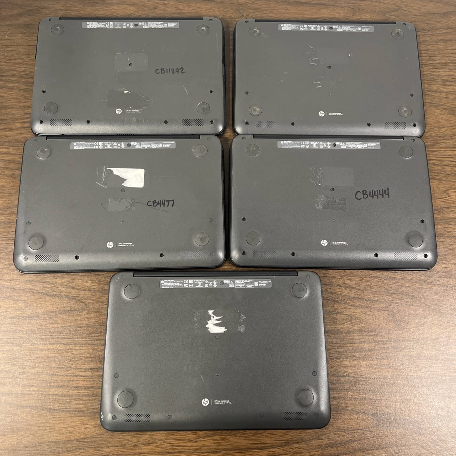 Lot Of 5 HP Chromebook 11 G5 EE | Celeron N3060 1.6GHz CPU | 4G Ram | 16G eMMC