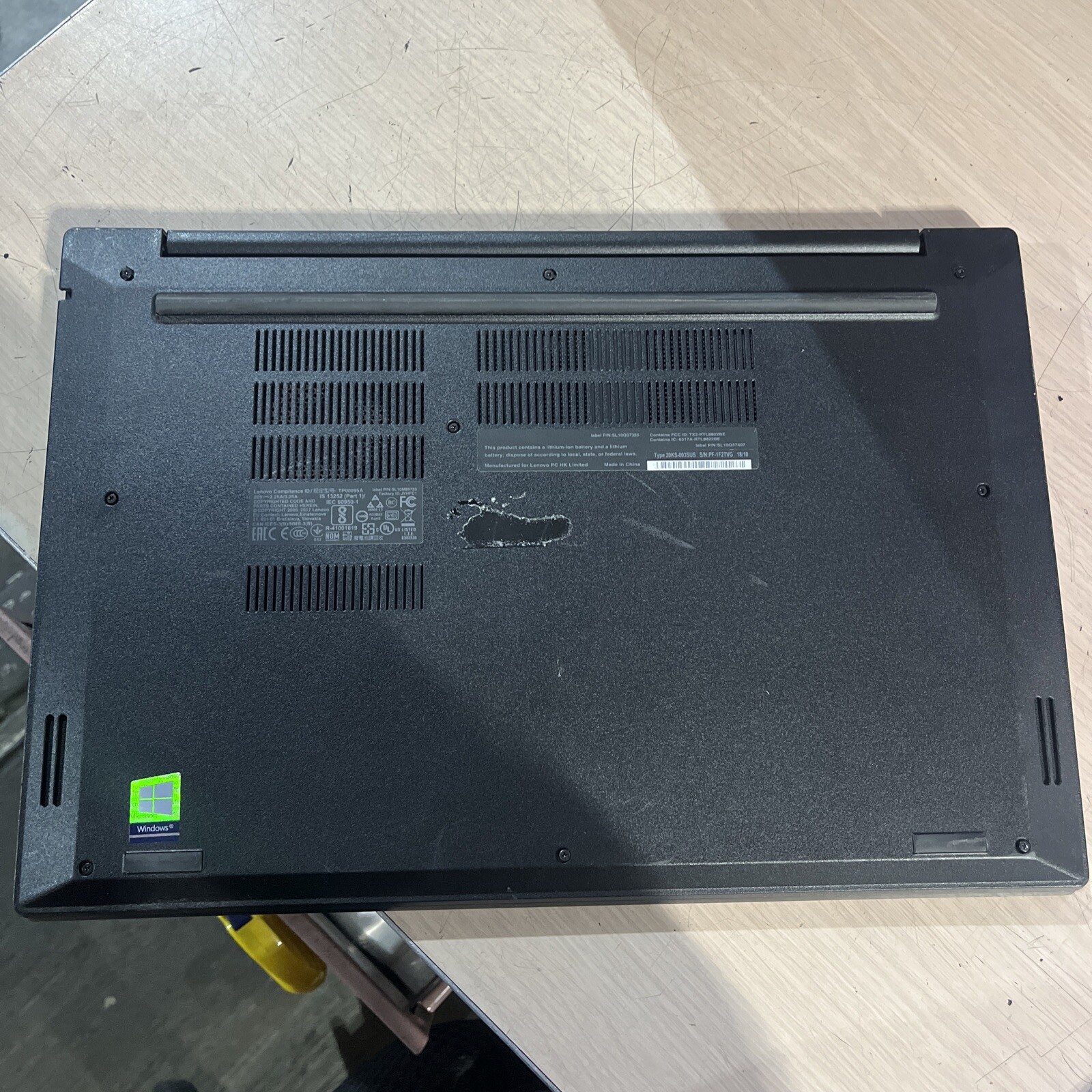 LENOVO THINKPAD E580 INTEL ORE I5-8250U 1.60GHZ 8GB RAM NO HD