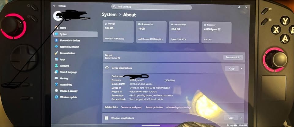 Lenovo Legion Go 2 Handheld Gaming PC Ryzen Z2 32GB RAM 1TB SSD 8.8″OLED 144Hz