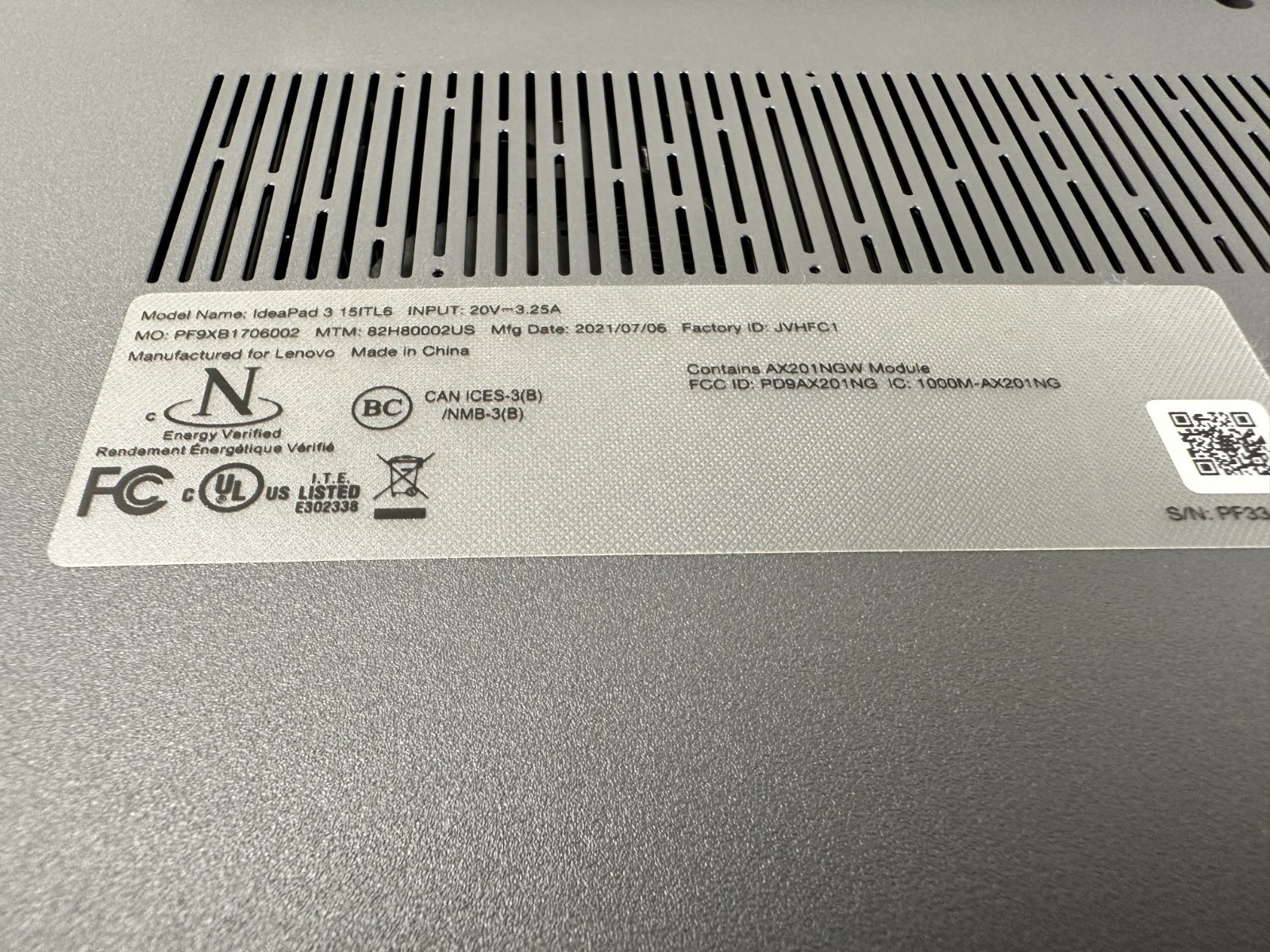 Lenovo IdeaPad 3-15ITL6 15.6″ i3-1115G4 11th Gen 3.0GHZ 1 TB 8GB RAM Win10H