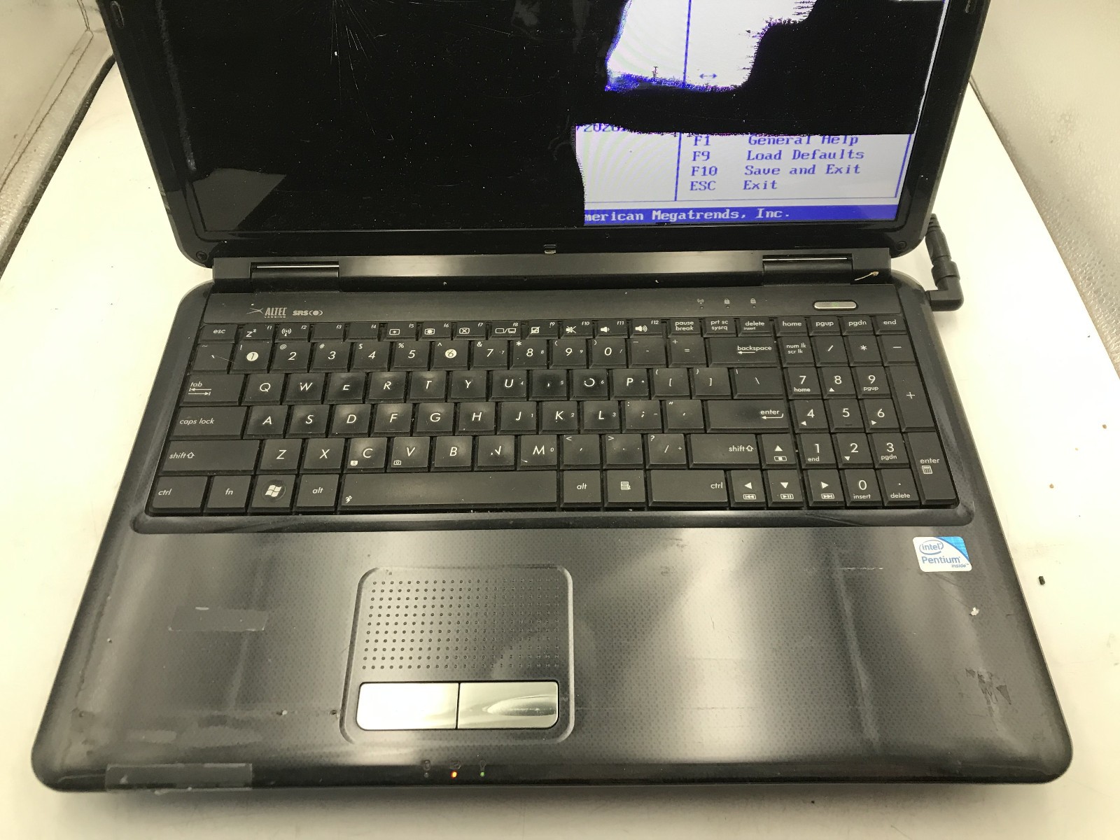 ASUS K50I NOTEBOOK – FOR PARTS/REPAIR – INTEL PENTIUM T4400 – 3GB RAM – READ -BB
