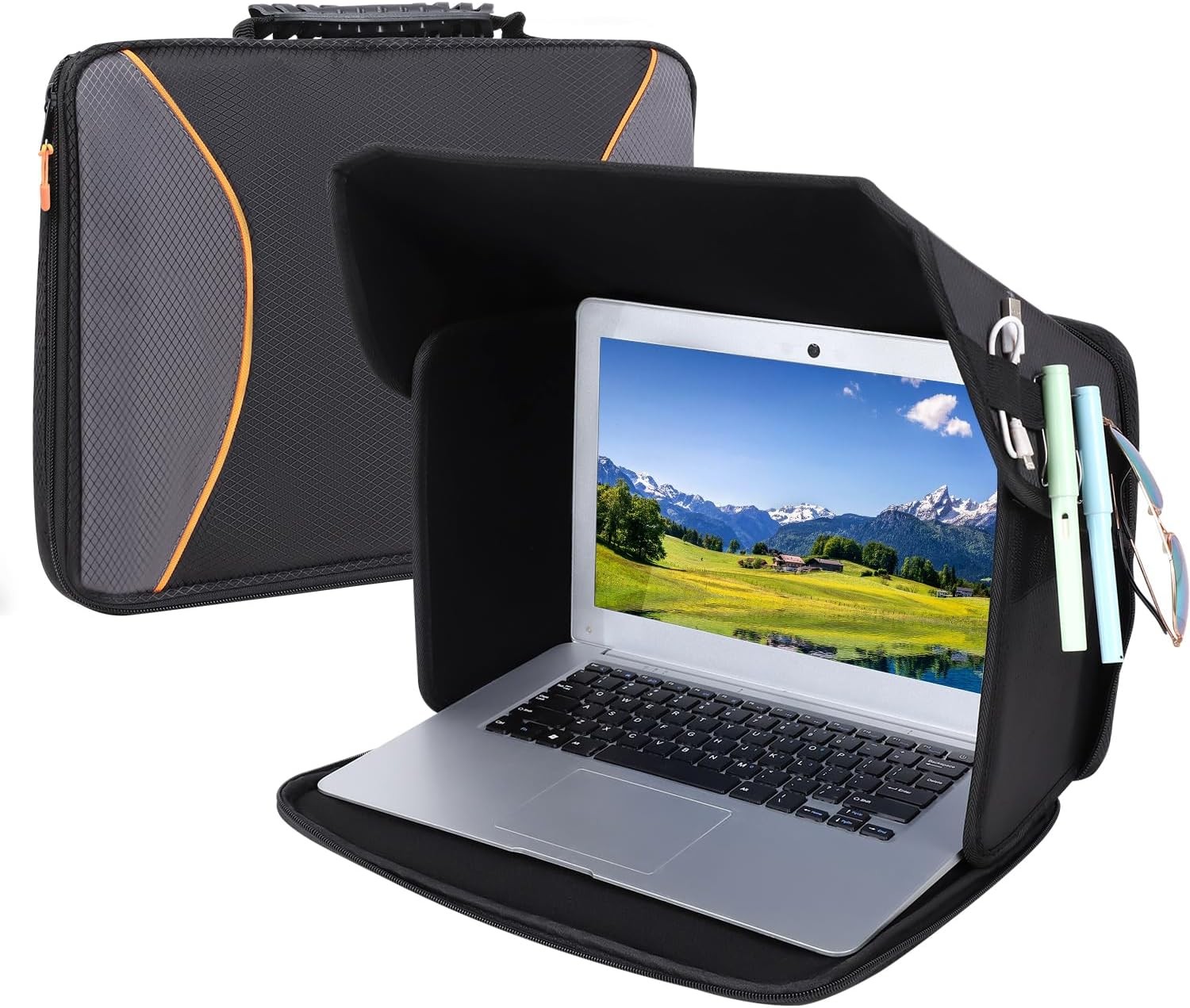 Foldable Laptop Sunshade Cover for 15-16” Laptops – Sun Glare Protection Hood