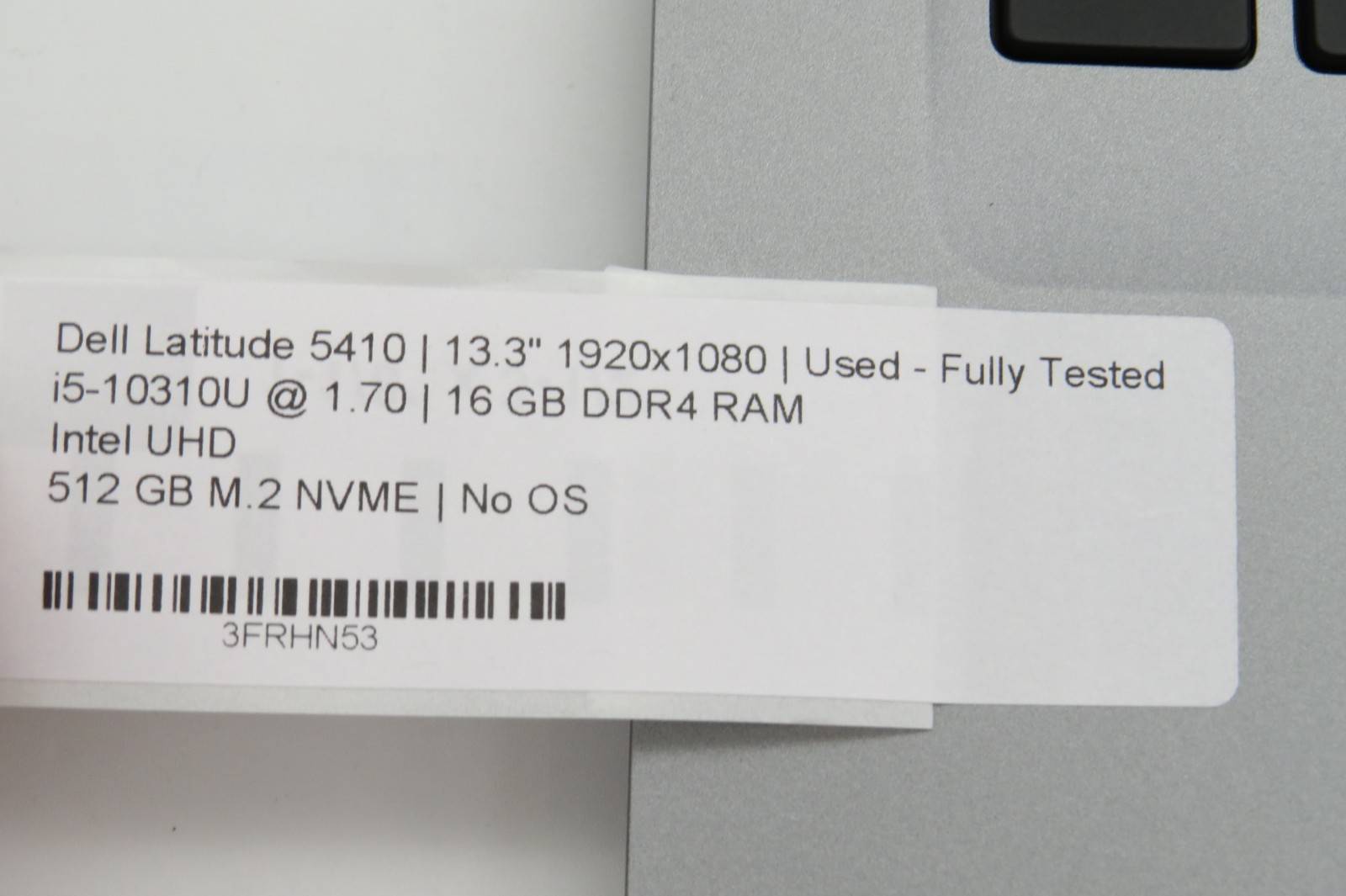 Dell Latitude 5410-13.3″-i5-1031U@1.7GHz-16GB RAM-512GB M.2 NVME-NO OS *READ*