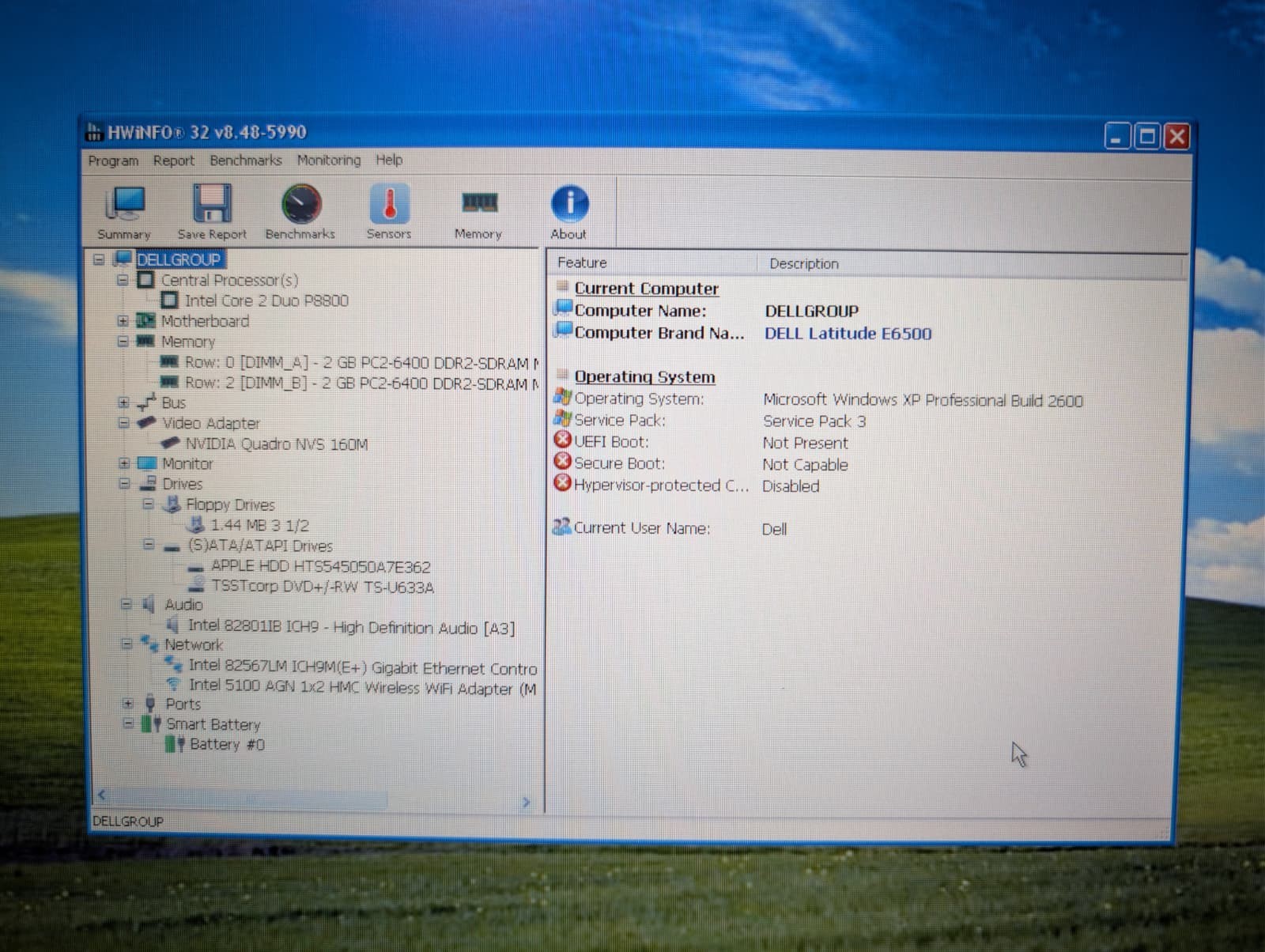 15″ Dell Latitude E6500 | C2D P8800 4GB RAM 500GB HD | NVIDIA Win XP Pro 32-Bit