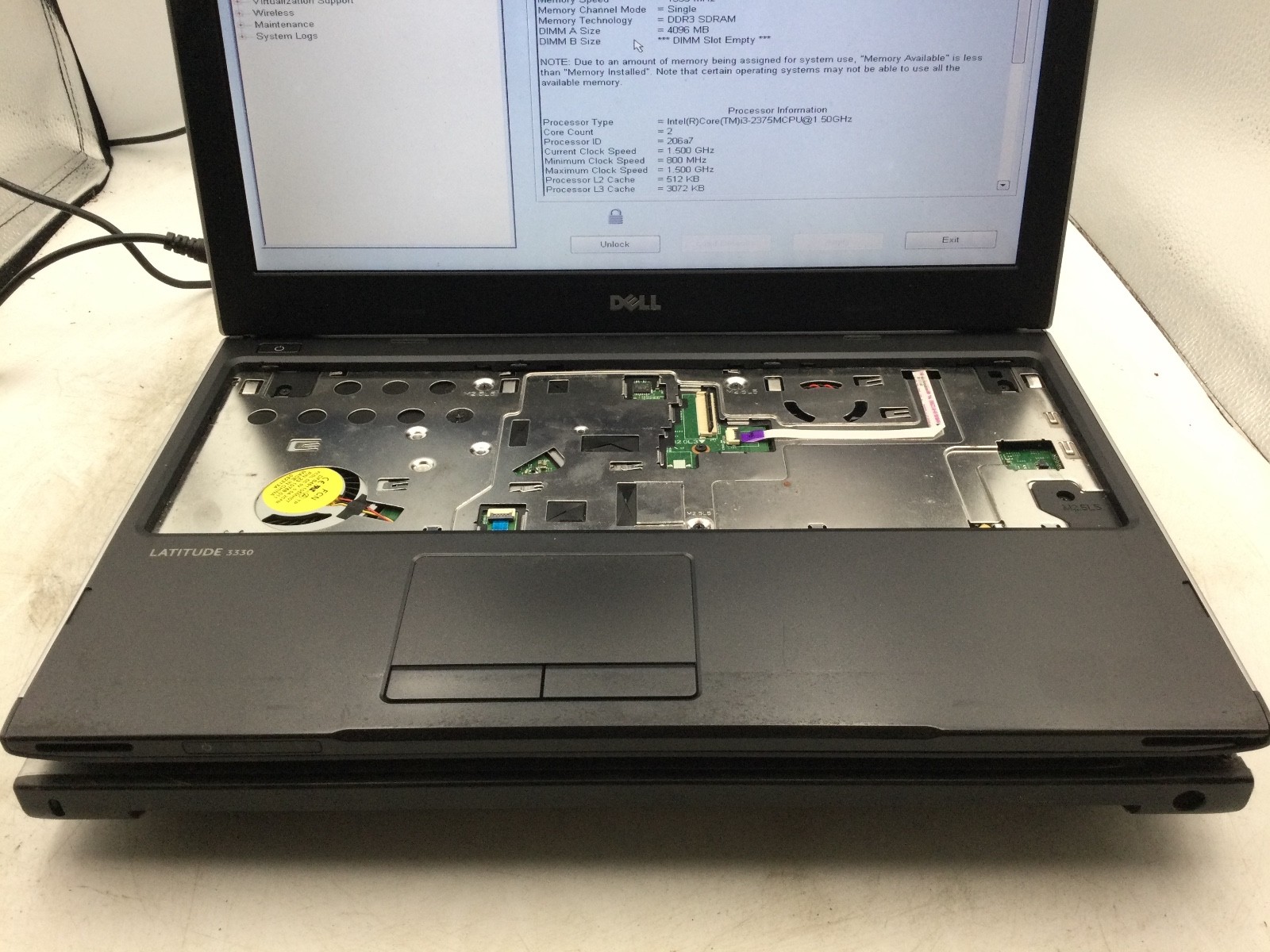 DELL LATITUDE 3330 – BOOTS TO BIOS/BIOS LOCK – LOT OF 2- INTEL I3 – 4GB RAM – BB
