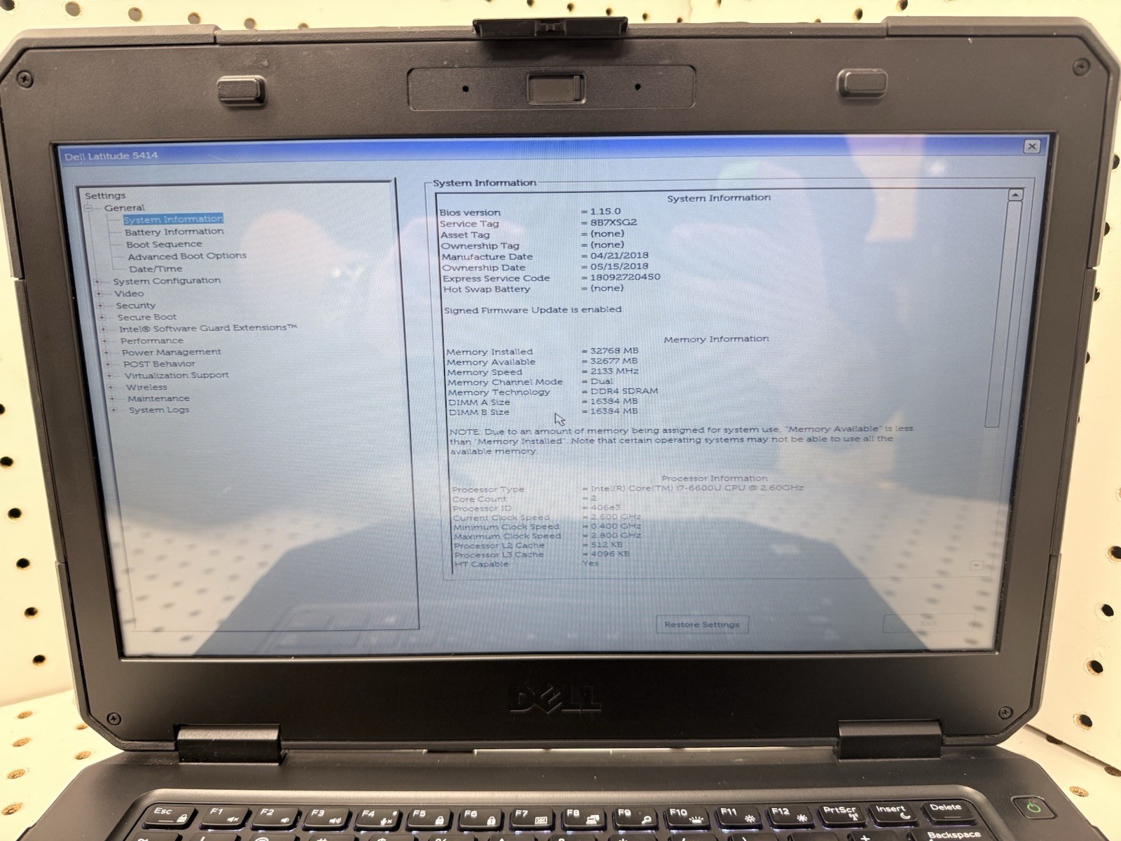 Dell Latitude 14 Rugged 5414 | I7-6th Gen | 32 GB RAM | 256 GB SSD | Wind 11 P