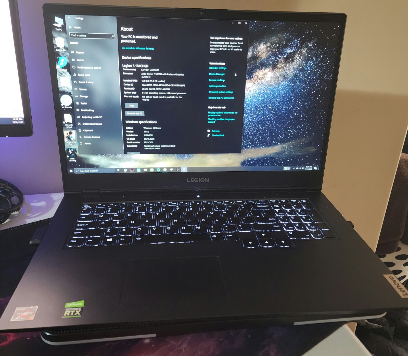 Lenovo Legion 5 17ACH6H 17.3″ (1TB SSD, AMD Ryzen 7, 4.40 GHz, 16GB, GeForce RTX