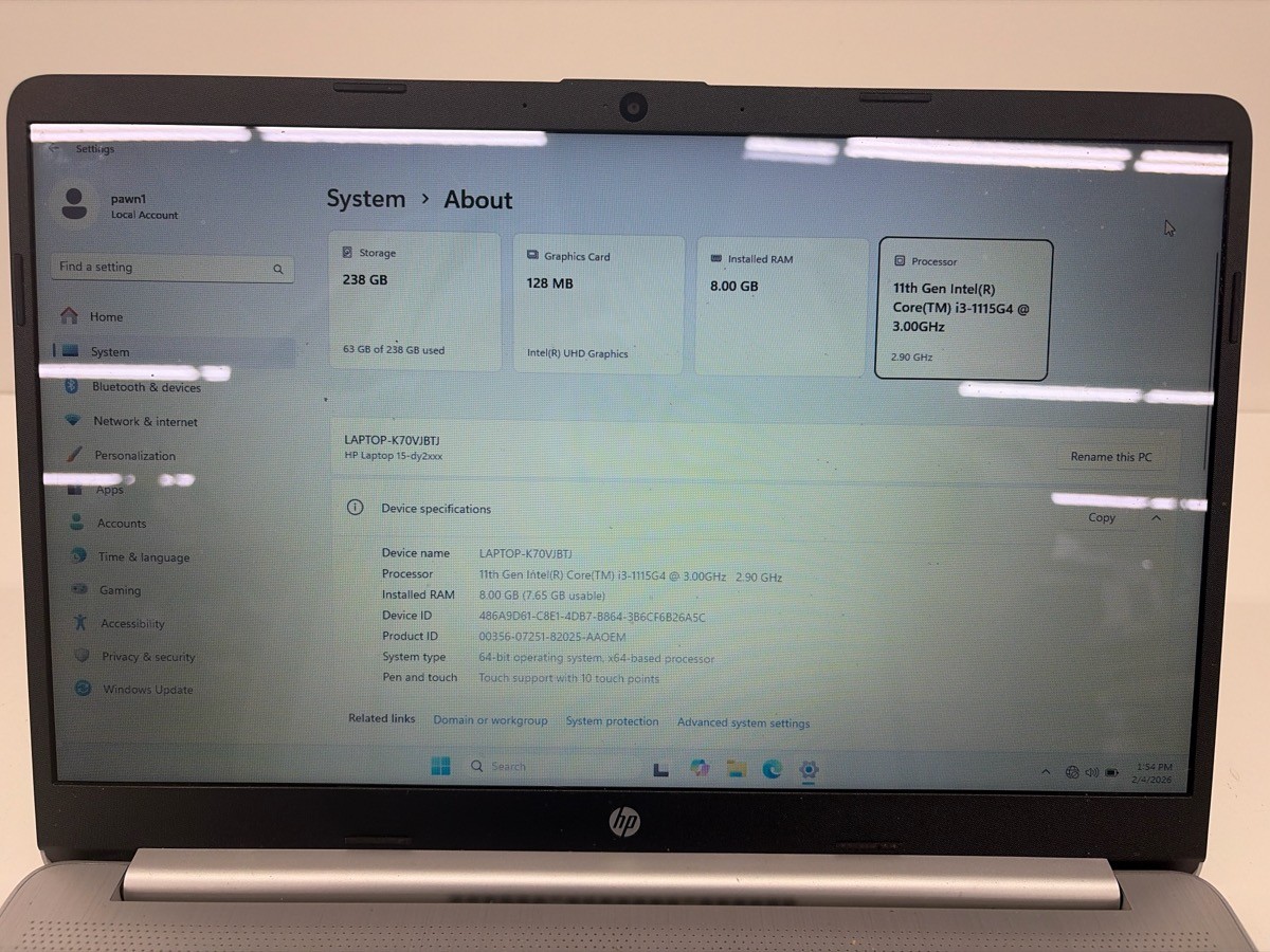 HEWLETT PACKARD 15-DY2702DX LAPTOP PRE-OWNED (P23017335)
